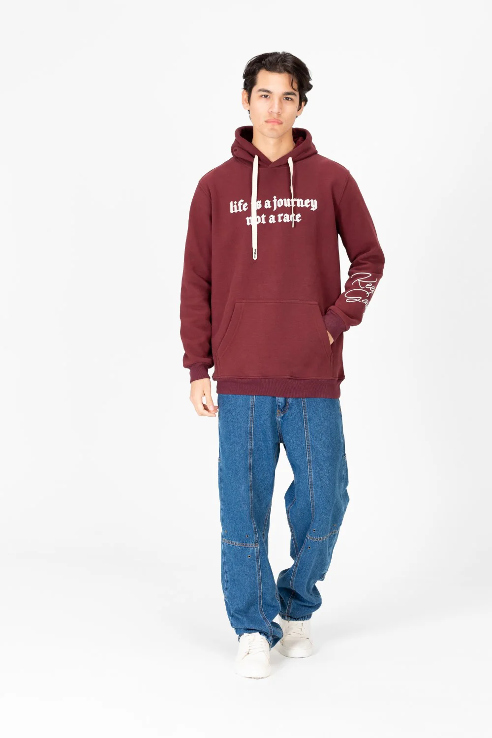 Men's Front Print Hoodie Sweatshirt With Kangaroo Pocket - Image 8