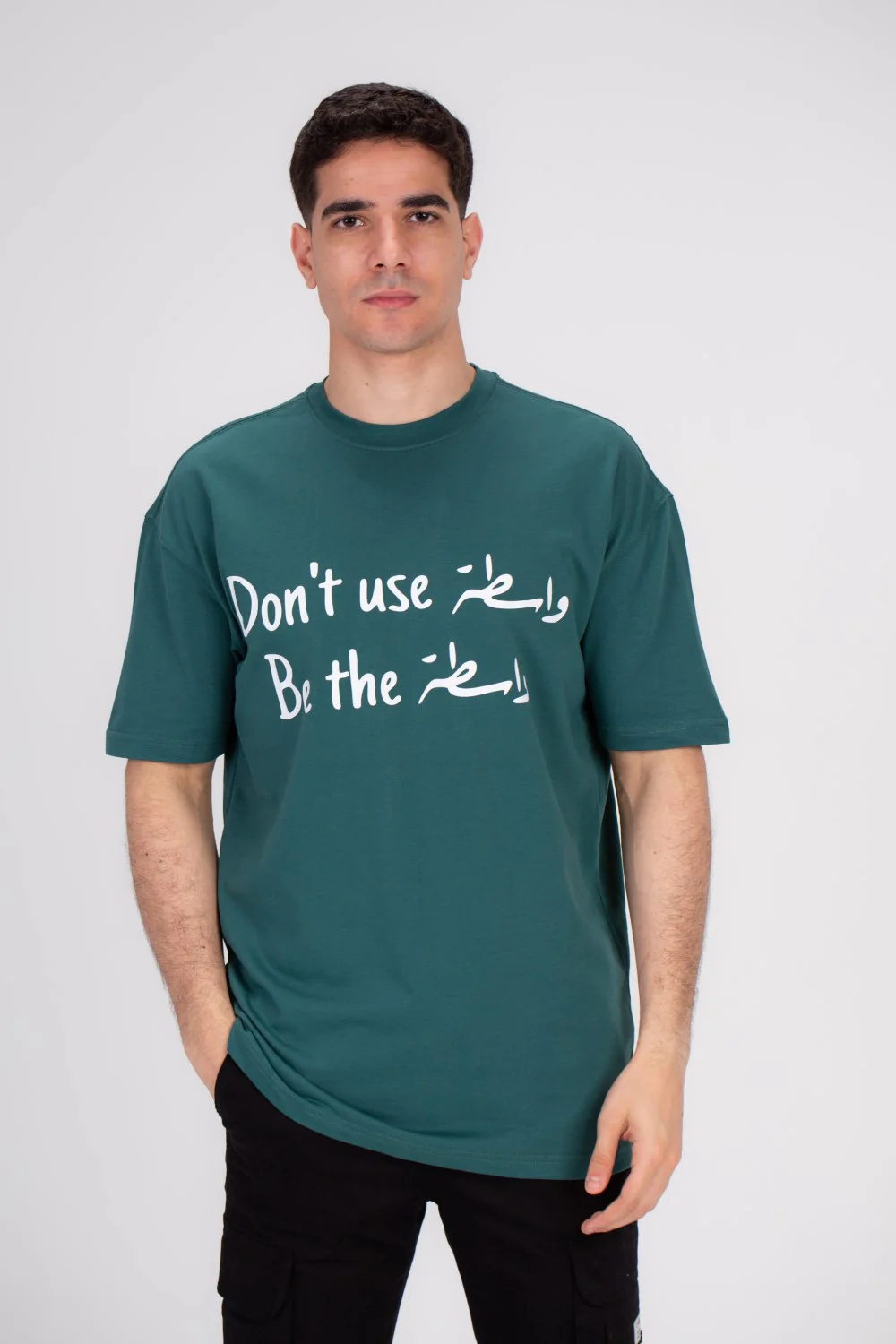 Men's Front Printed Regular Fit Cotton Over Size T-shirt Crafted For Comfort & Style - Image 3