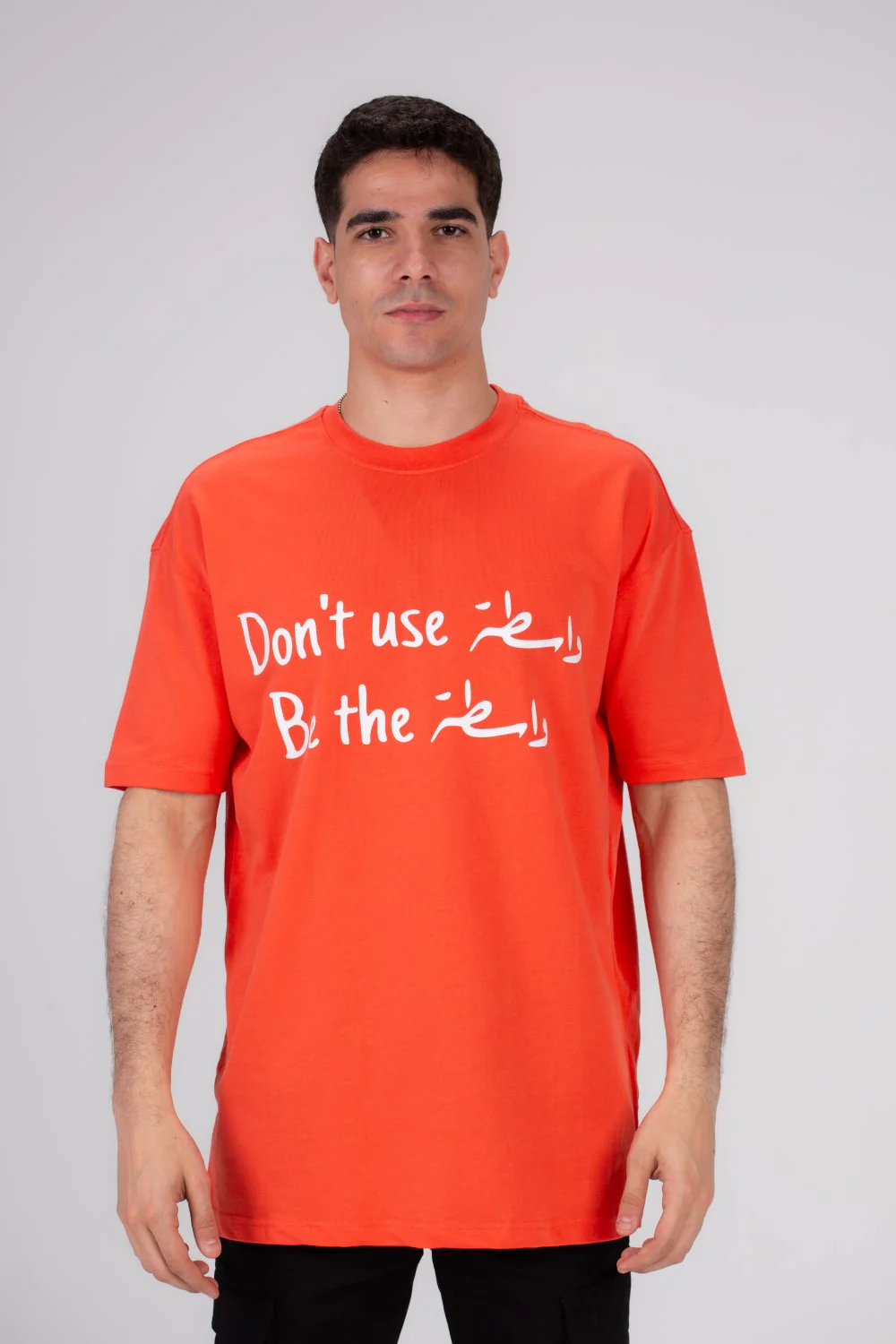 Men's Front Printed Regular Fit Cotton Over Size T-shirt Crafted For Comfort & Style - Image 6