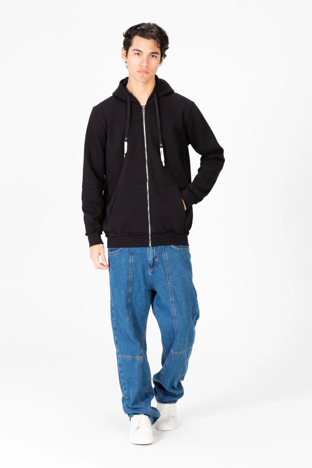 Men's Front Zip Hood Sweatshirt - Image 4