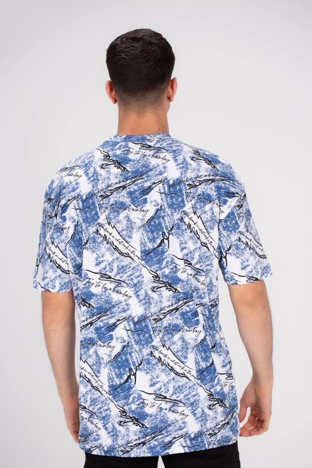 Men's Full Printed Crew Neck Regular Fit Made Of Cotton T-shirt This Regular Fit Tee Is Perfect For Any Casual Occasion - Image 2