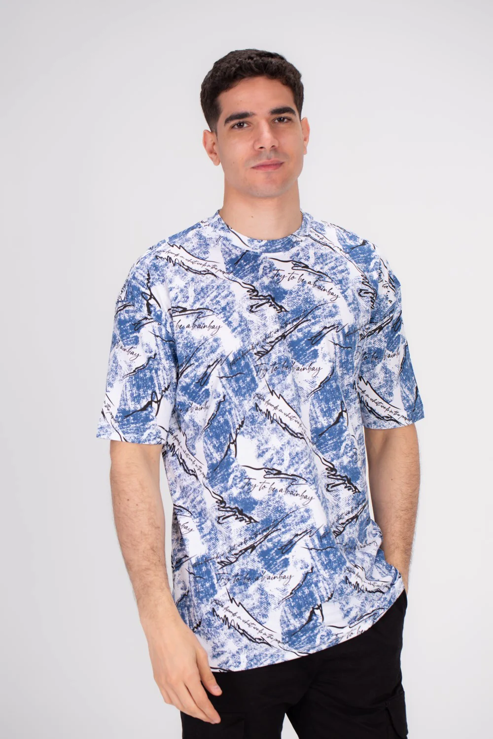 Men's Full Printed Crew Neck Regular Fit Made Of Cotton T-shirt This Regular Fit Tee Is Perfect For Any Casual Occasion - Image 3