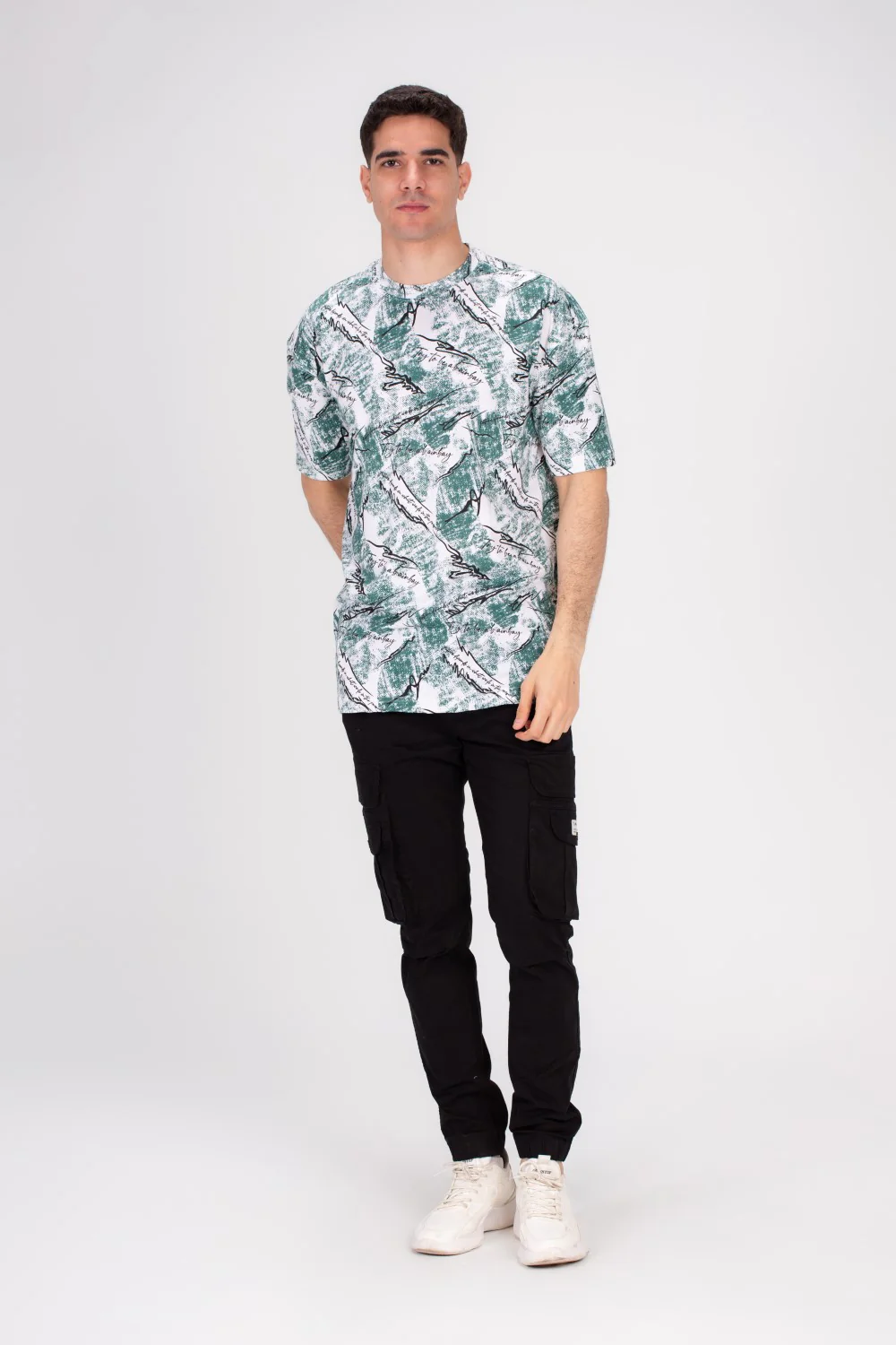 Men's Full Printed Crew Neck Regular Fit Made Of Cotton T-shirt This Regular Fit Tee Is Perfect For Any Casual Occasion - Image 4