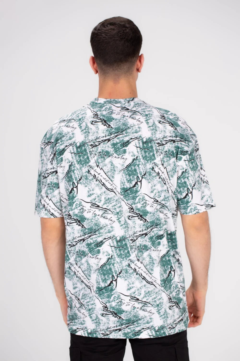 Men's Full Printed Crew Neck Regular Fit Made Of Cotton T-shirt This Regular Fit Tee Is Perfect For Any Casual Occasion - Image 5