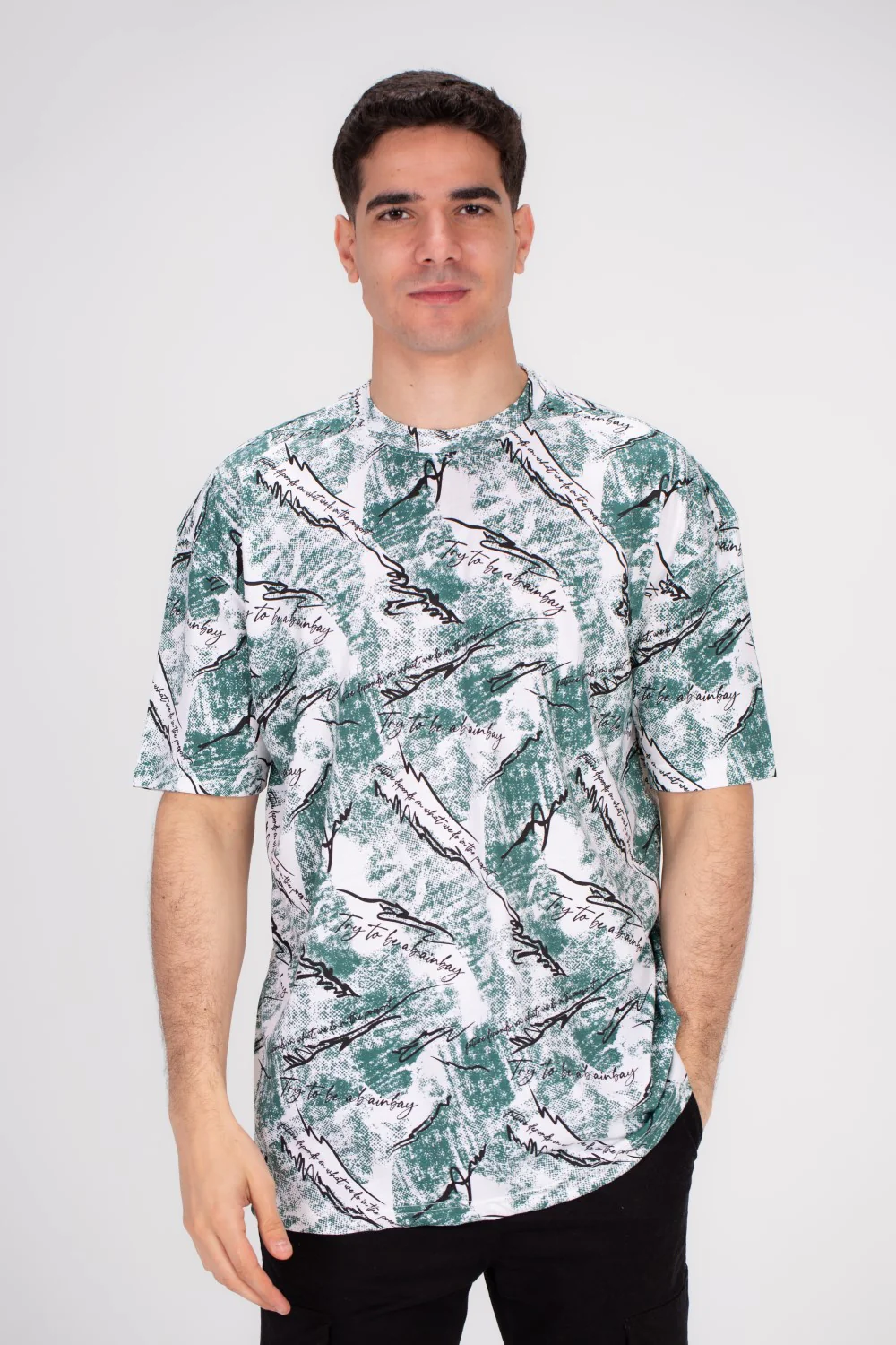 Men's Full Printed Crew Neck Regular Fit Made Of Cotton T-shirt This Regular Fit Tee Is Perfect For Any Casual Occasion - Image 6