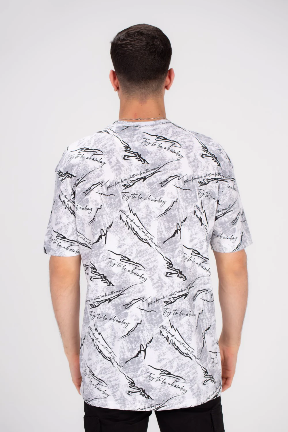 Men's Full Printed Crew Neck Regular Fit Made Of Cotton T-shirt This Regular Fit Tee Is Perfect For Any Casual Occasion - Image 8