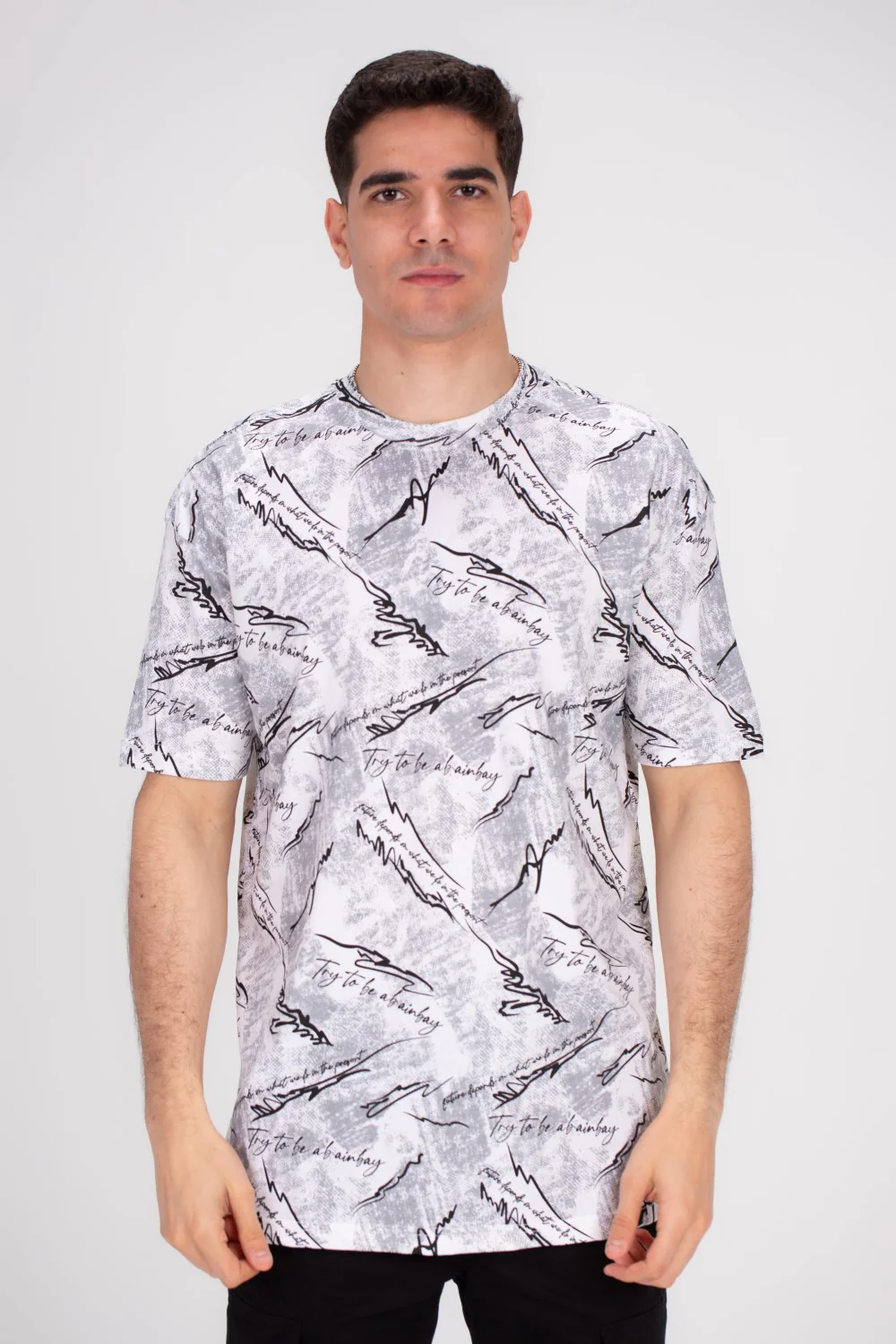 Men's Full Printed Crew Neck Regular Fit Made Of Cotton T-shirt This Regular Fit Tee Is Perfect For Any Casual Occasion - Image 9