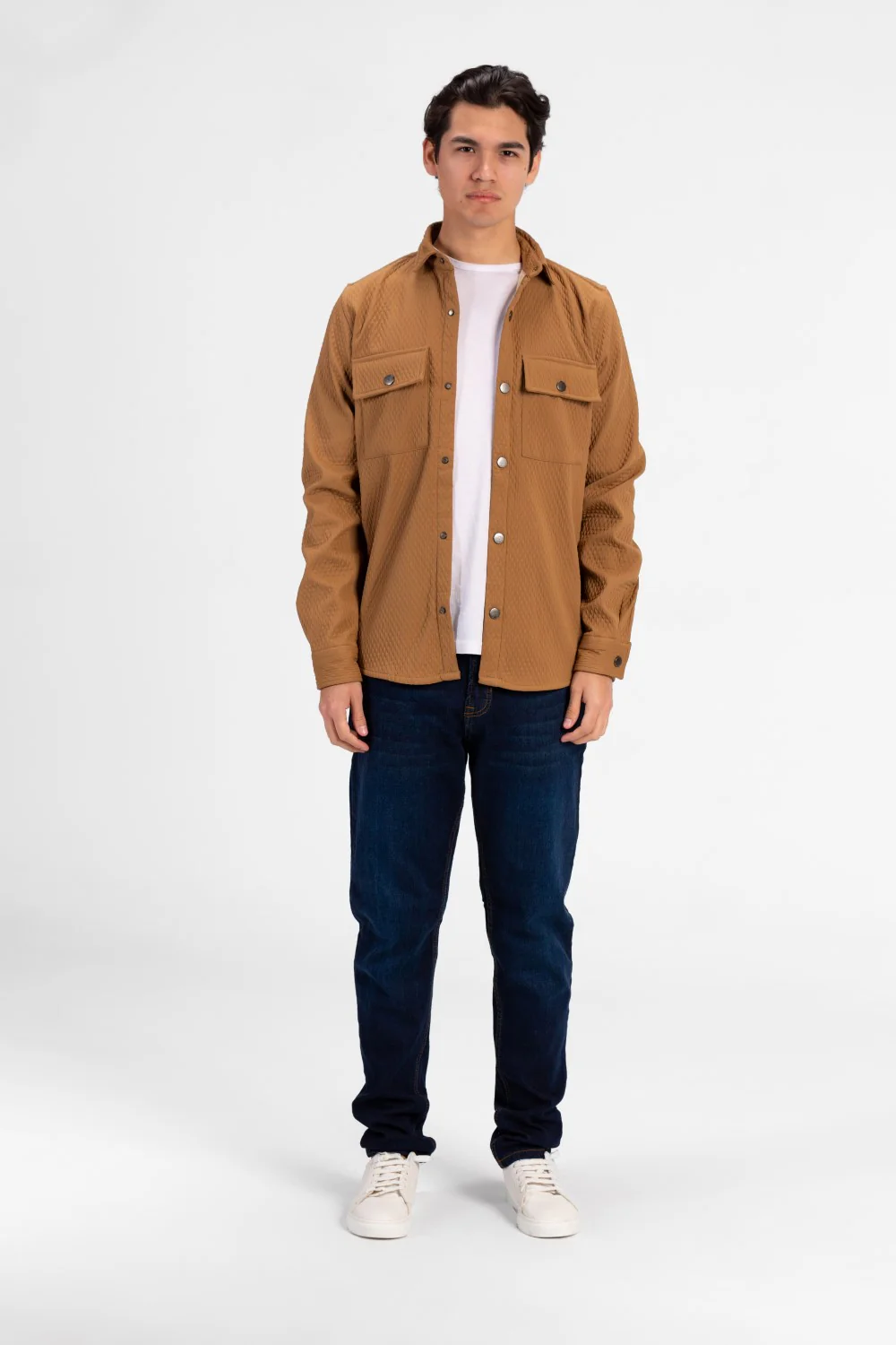 Men's Fur Padded Long Sleeve Shirt Comfortable Material - Image 12