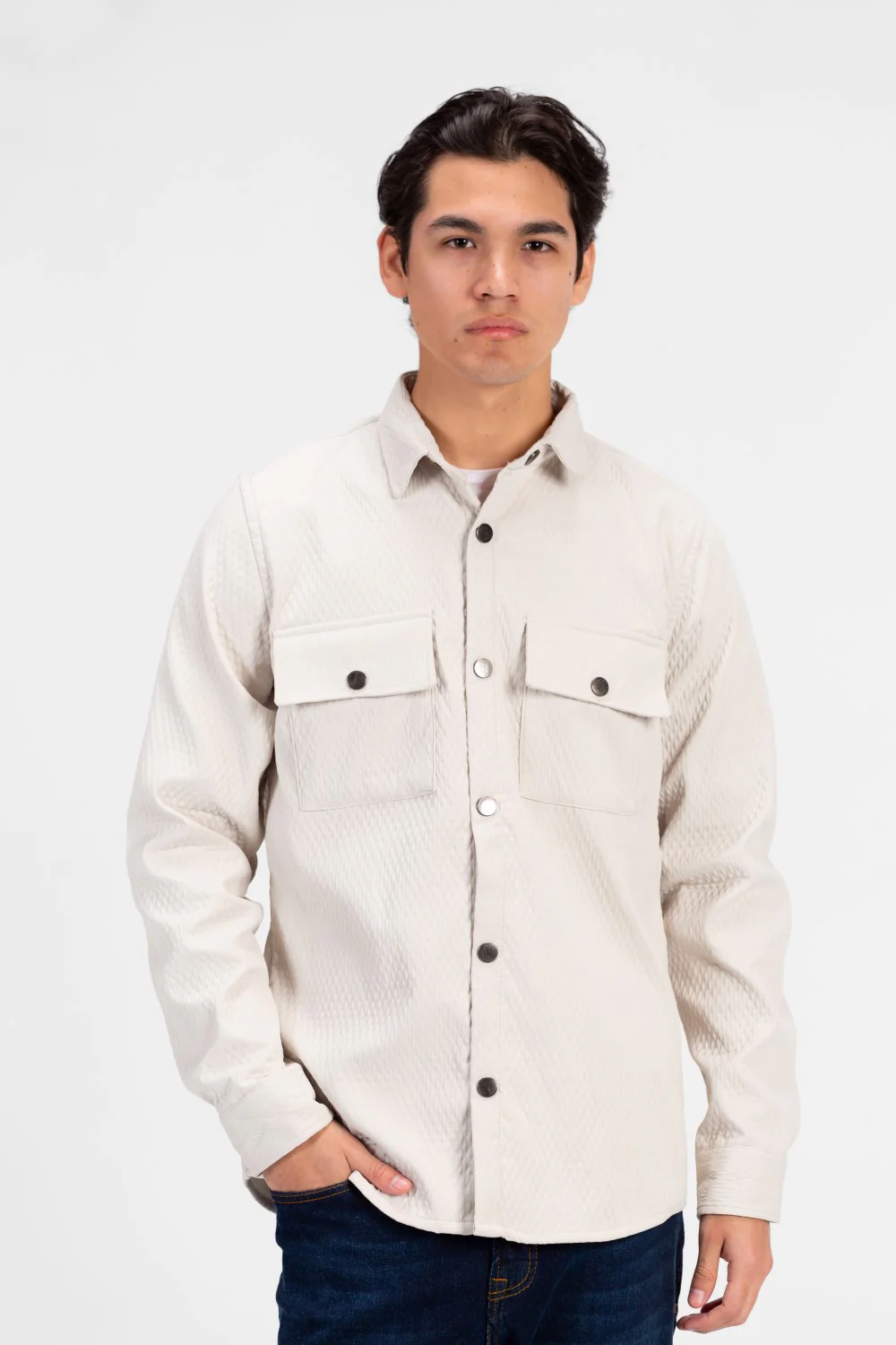 Men's Fur Padded Long Sleeve Shirt Comfortable Material - Image 13
