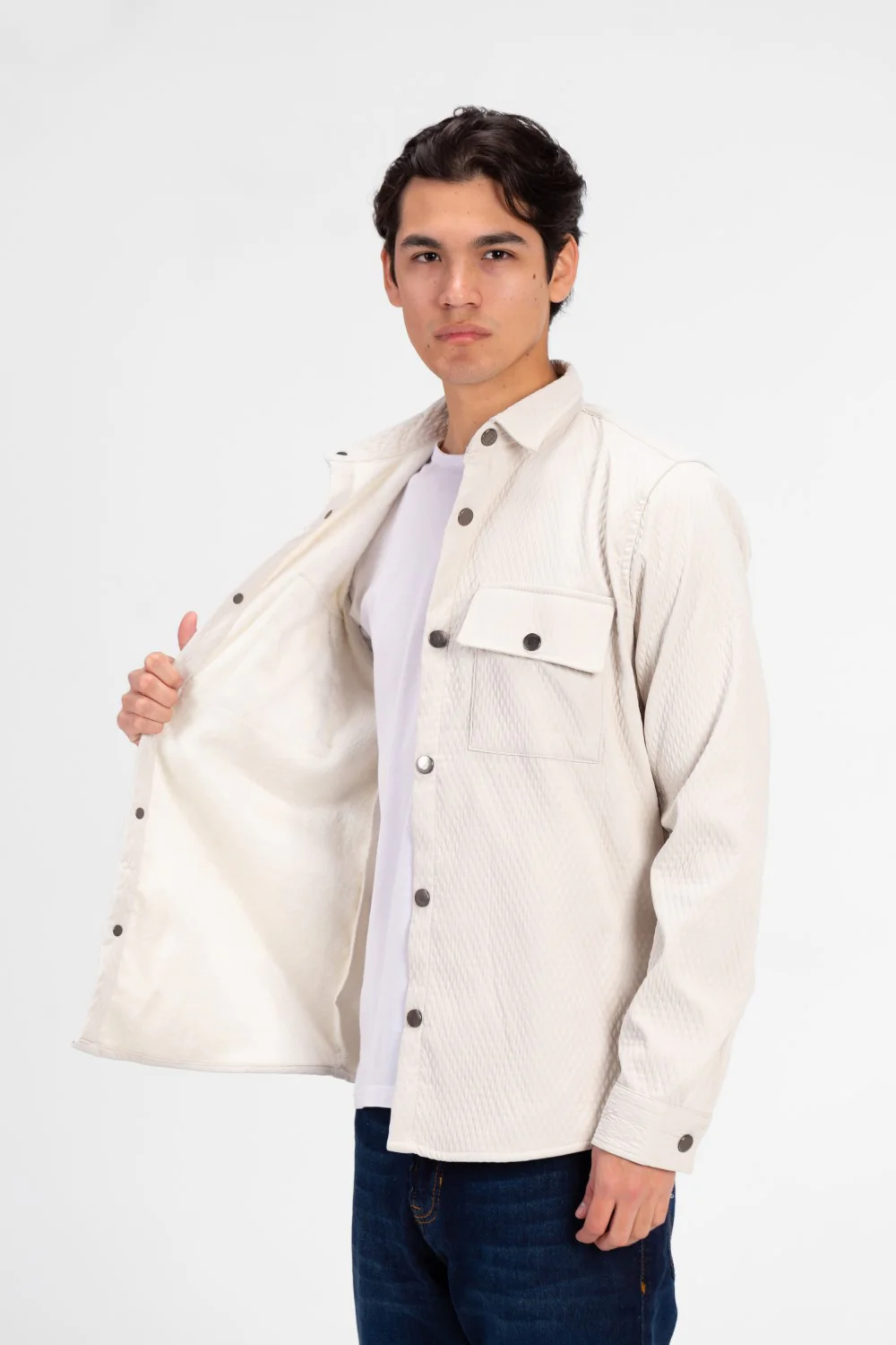 Men's Fur Padded Long Sleeve Shirt Comfortable Material - Image 15