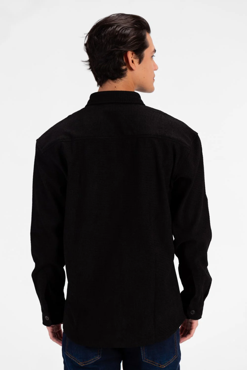 Men's Fur Padded Long Sleeve Shirt Comfortable Material - Image 2
