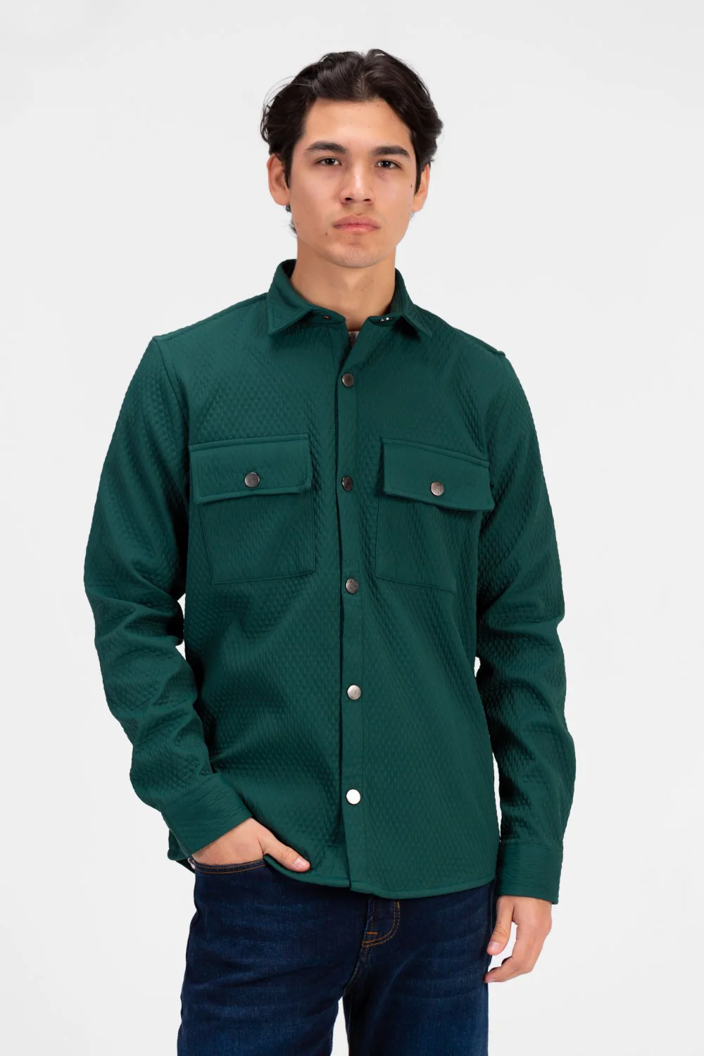 Men's Fur Padded Long Sleeve Shirt Comfortable Material - Image 5