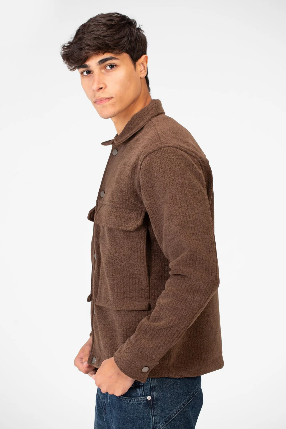 Men's Fur Padded Shirt With Front Pockets In High Quality Material - Image 11