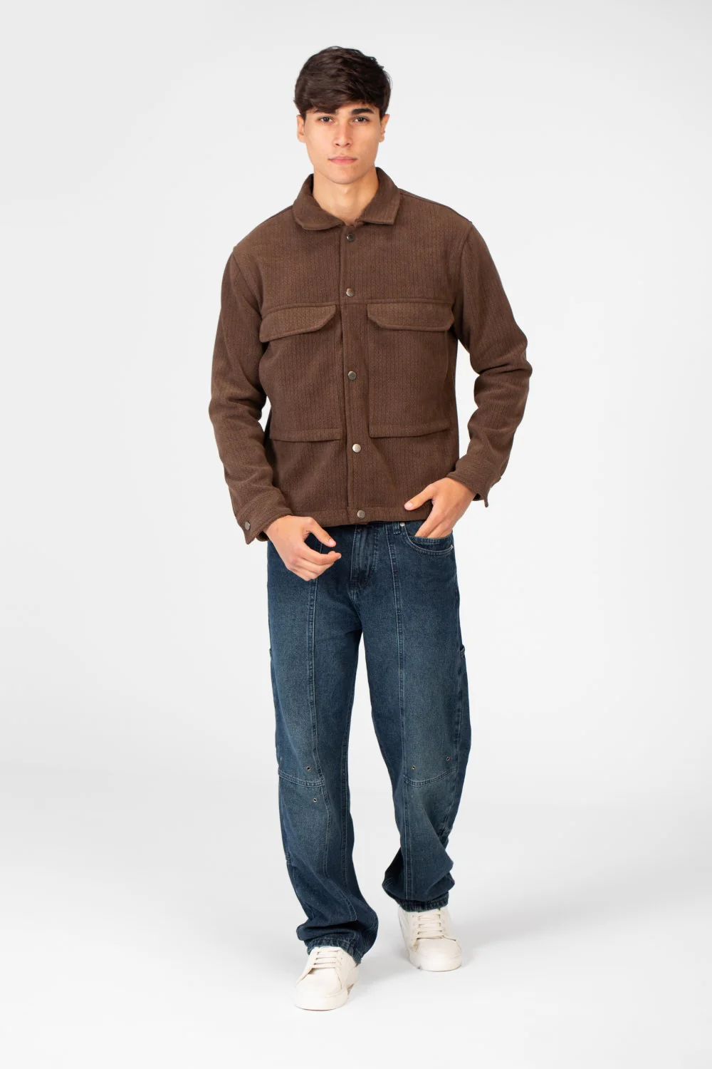 Men's Fur Padded Shirt With Front Pockets In High Quality Material - Image 12