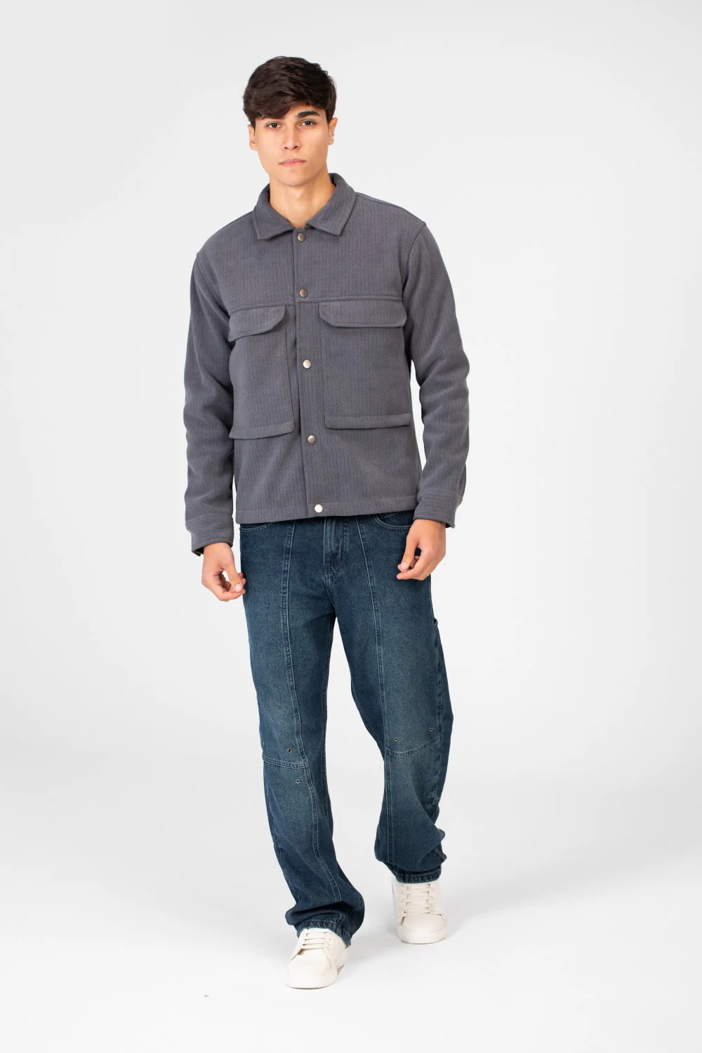 Men's Fur Padded Shirt With Front Pockets In High Quality Material - Image 16