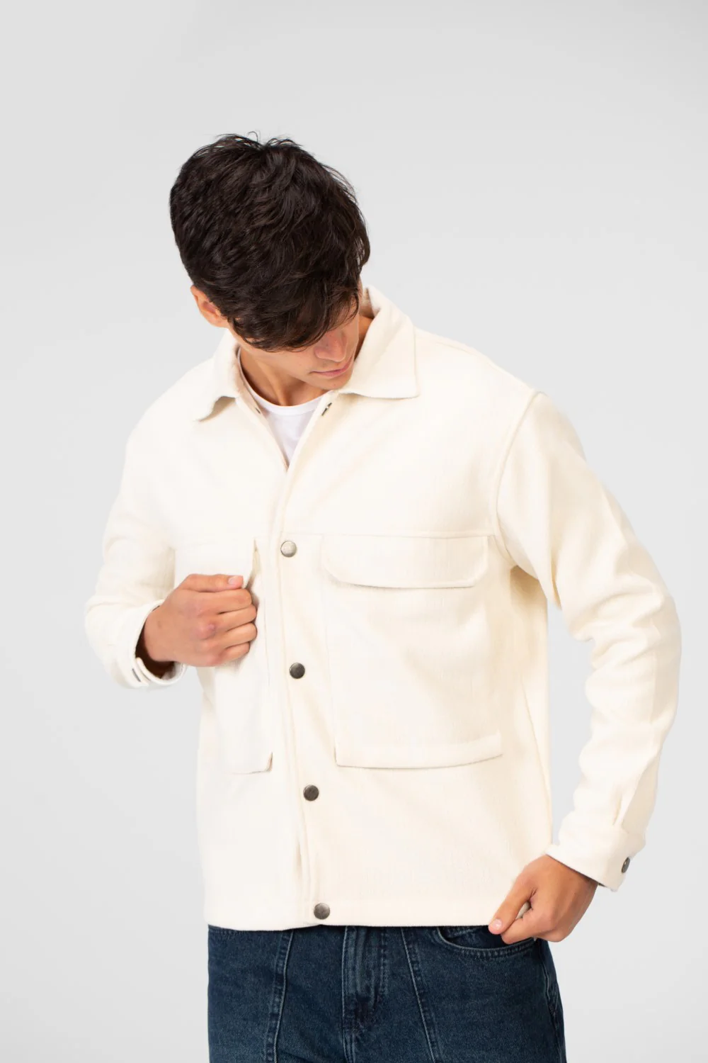 Men's Fur Padded Shirt With Front Pockets In High Quality Material - Image 17