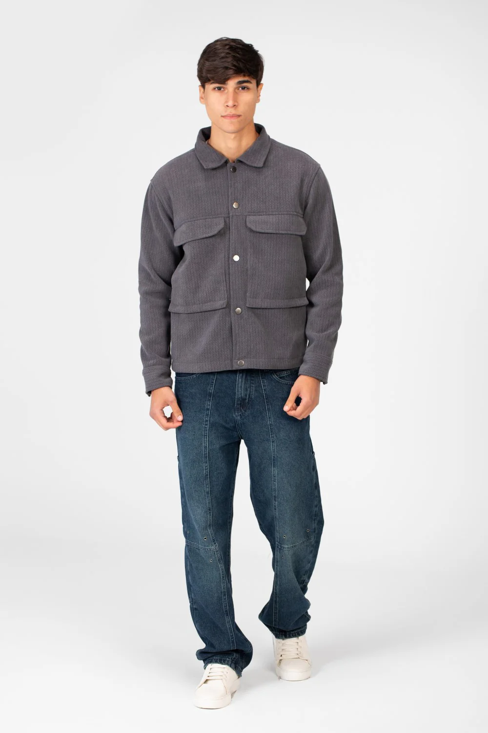 Men's Fur Padded Shirt With Front Pockets In High Quality Material - Image 4