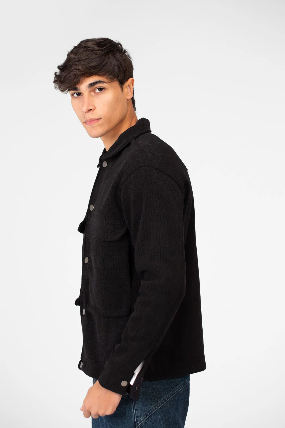 Men's Fur Padded Shirt With Front Pockets In High Quality Material - Image 7