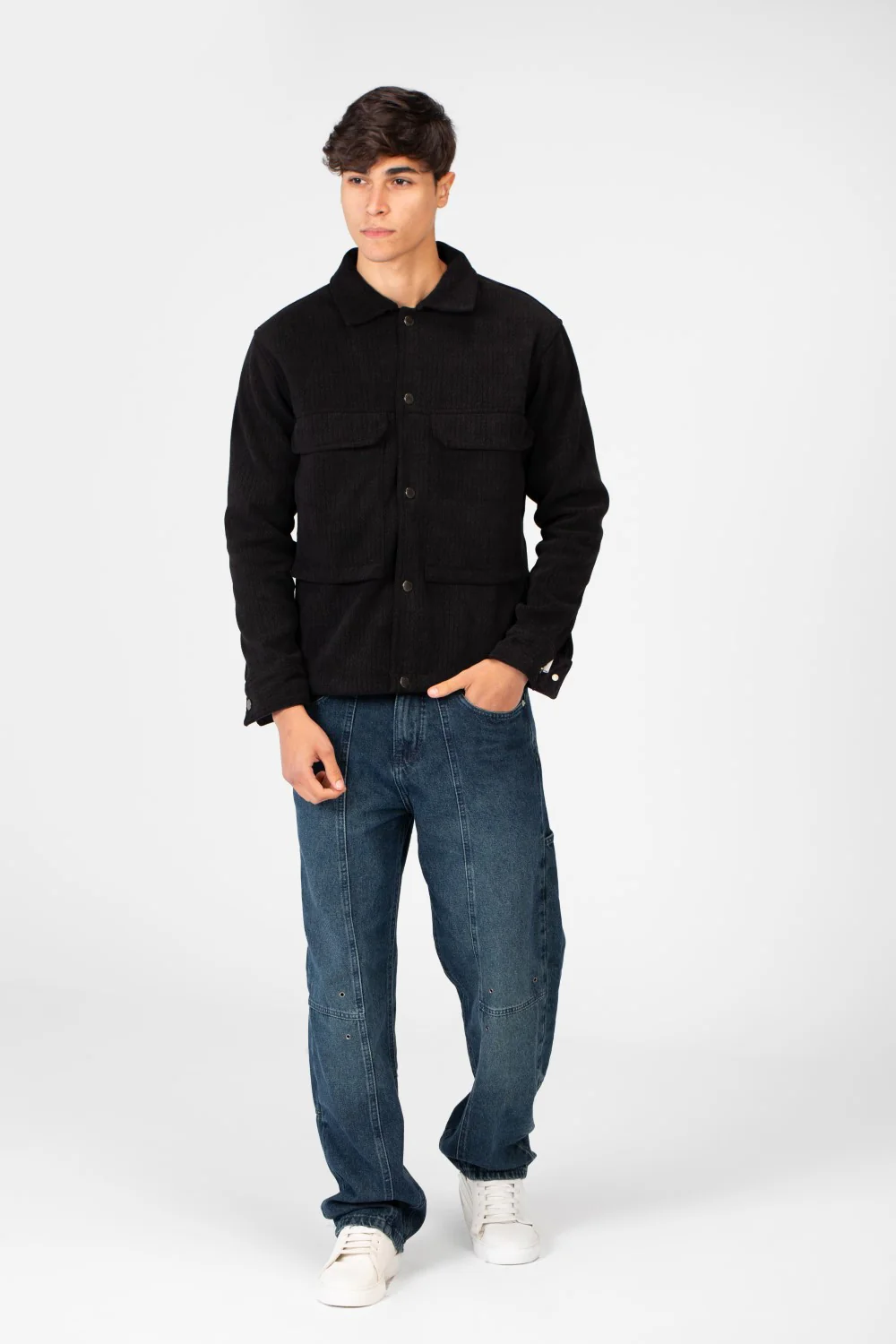 Men's Fur Padded Shirt With Front Pockets In High Quality Material - Image 8