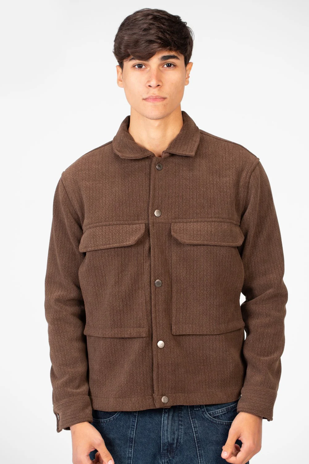Men's Fur Padded Shirt With Front Pockets In High Quality Material - Image 9
