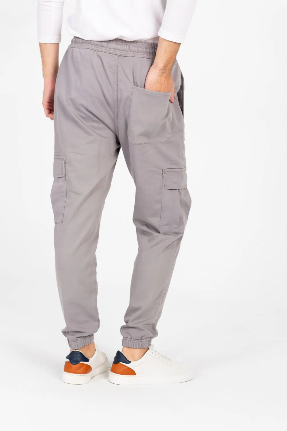 Men's Gabardine Sherwal Pants With Elastic Waistband And Side Pockets - Image 10