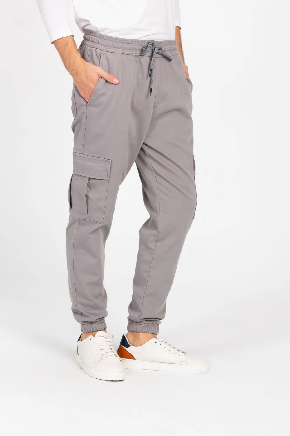 Men's Gabardine Sherwal Pants With Elastic Waistband And Side Pockets - Image 11