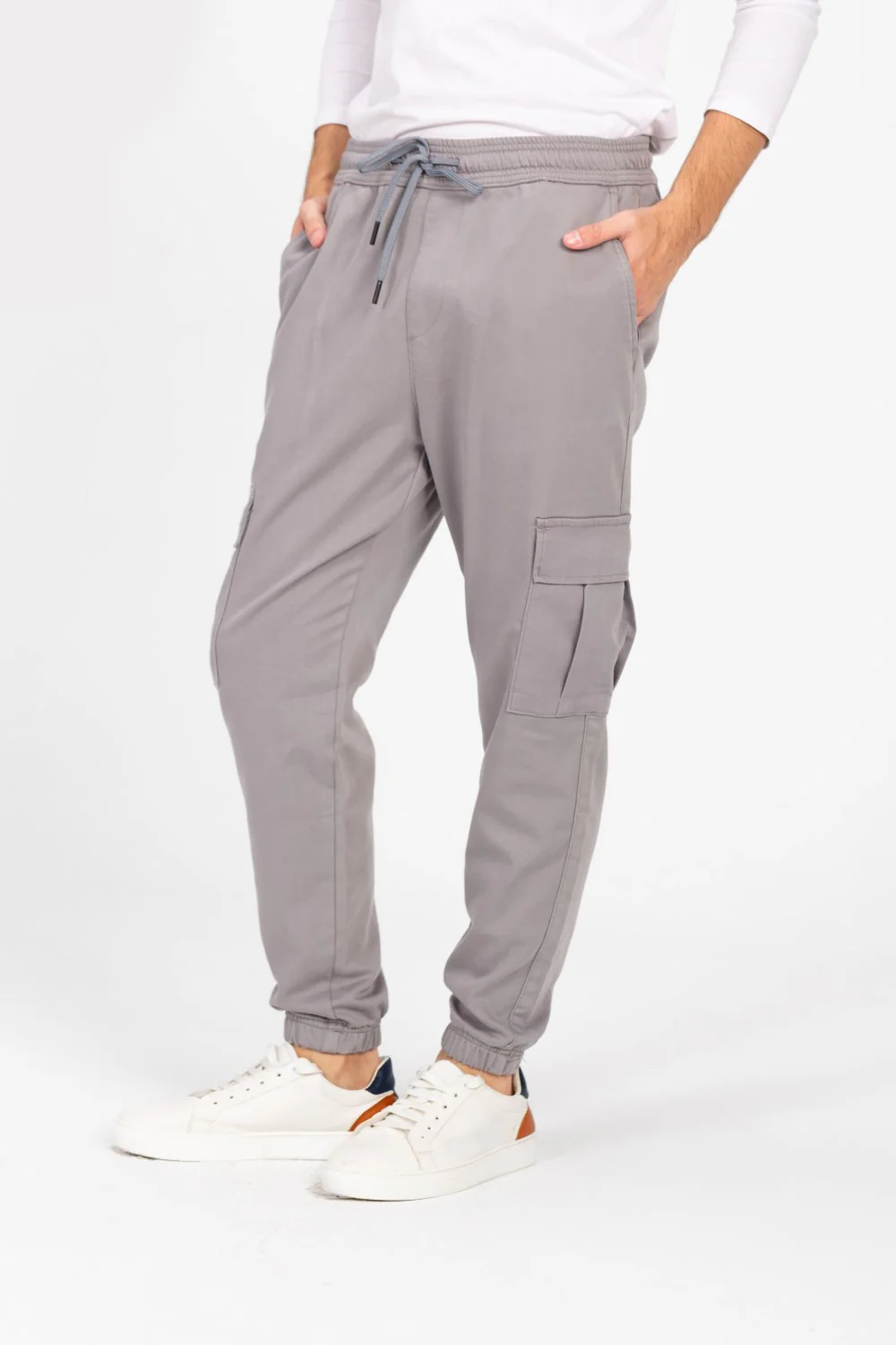 Men's Gabardine Sherwal Pants With Elastic Waistband And Side Pockets - Image 12