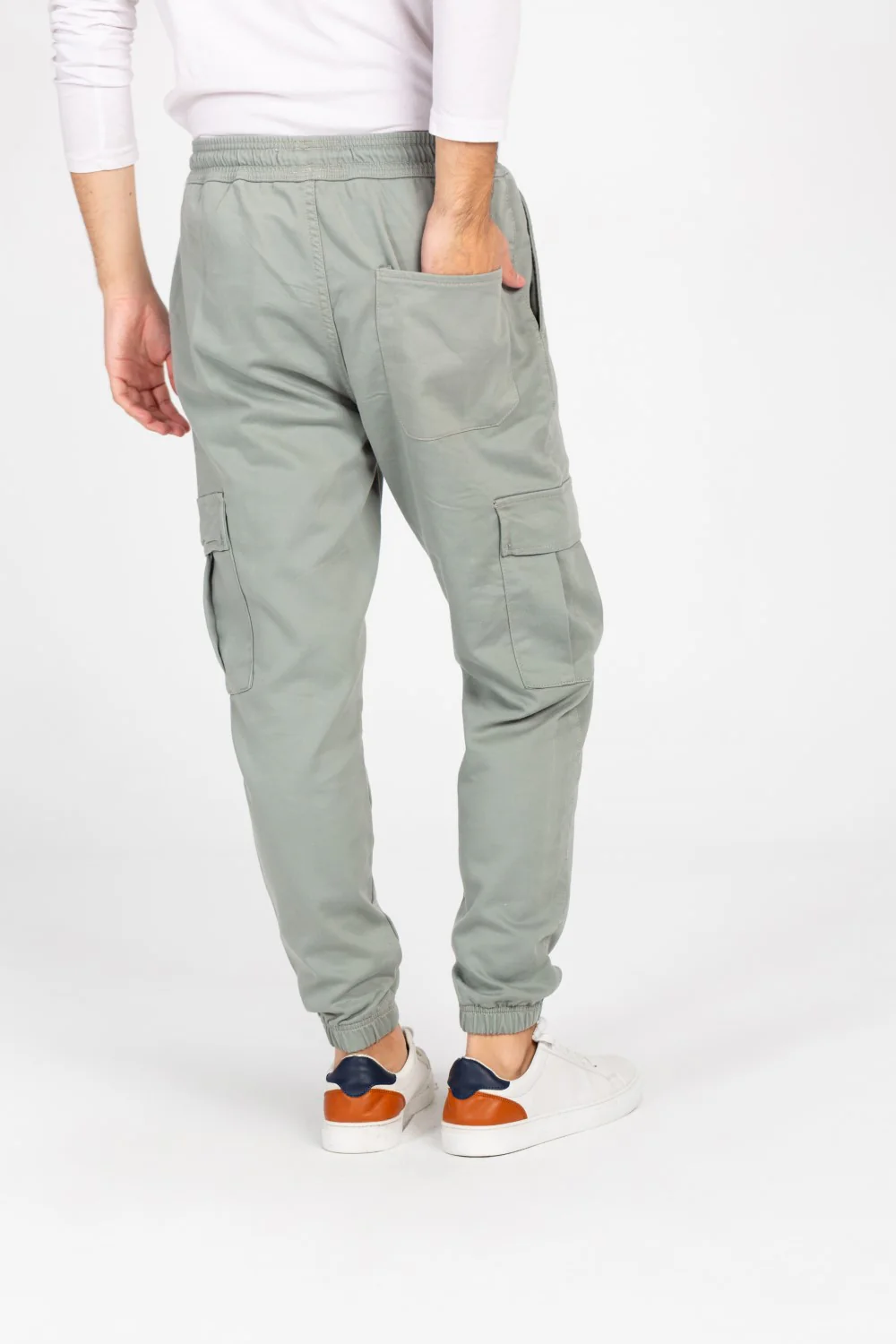 Men's Gabardine Sherwal Pants With Elastic Waistband And Side Pockets - Image 14