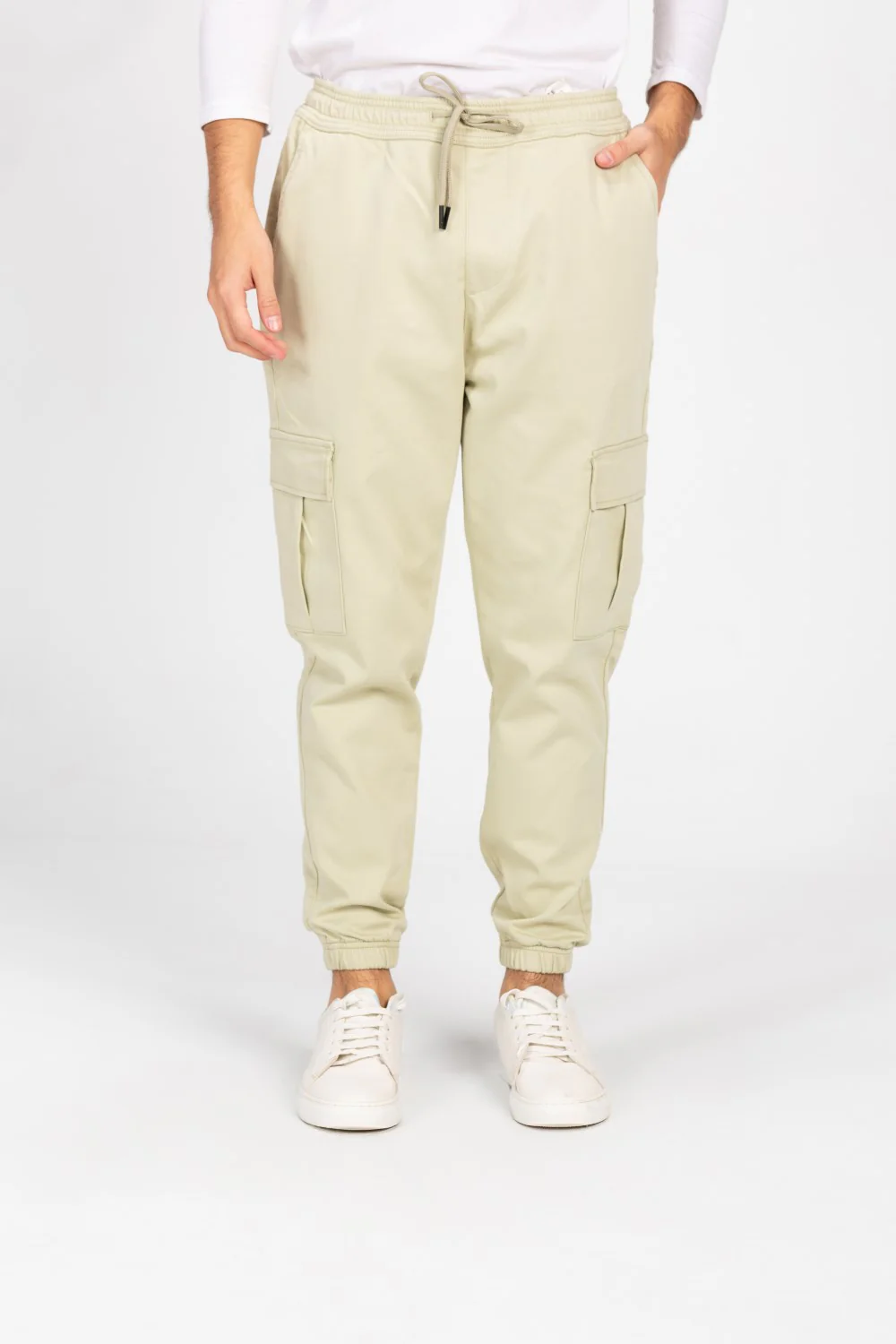 Men's Gabardine Sherwal Pants With Elastic Waistband And Side Pockets - Image 17