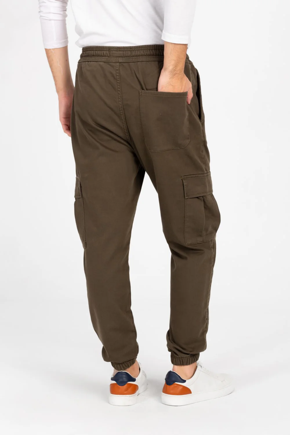 Men's Gabardine Sherwal Pants With Elastic Waistband And Side Pockets - Image 22