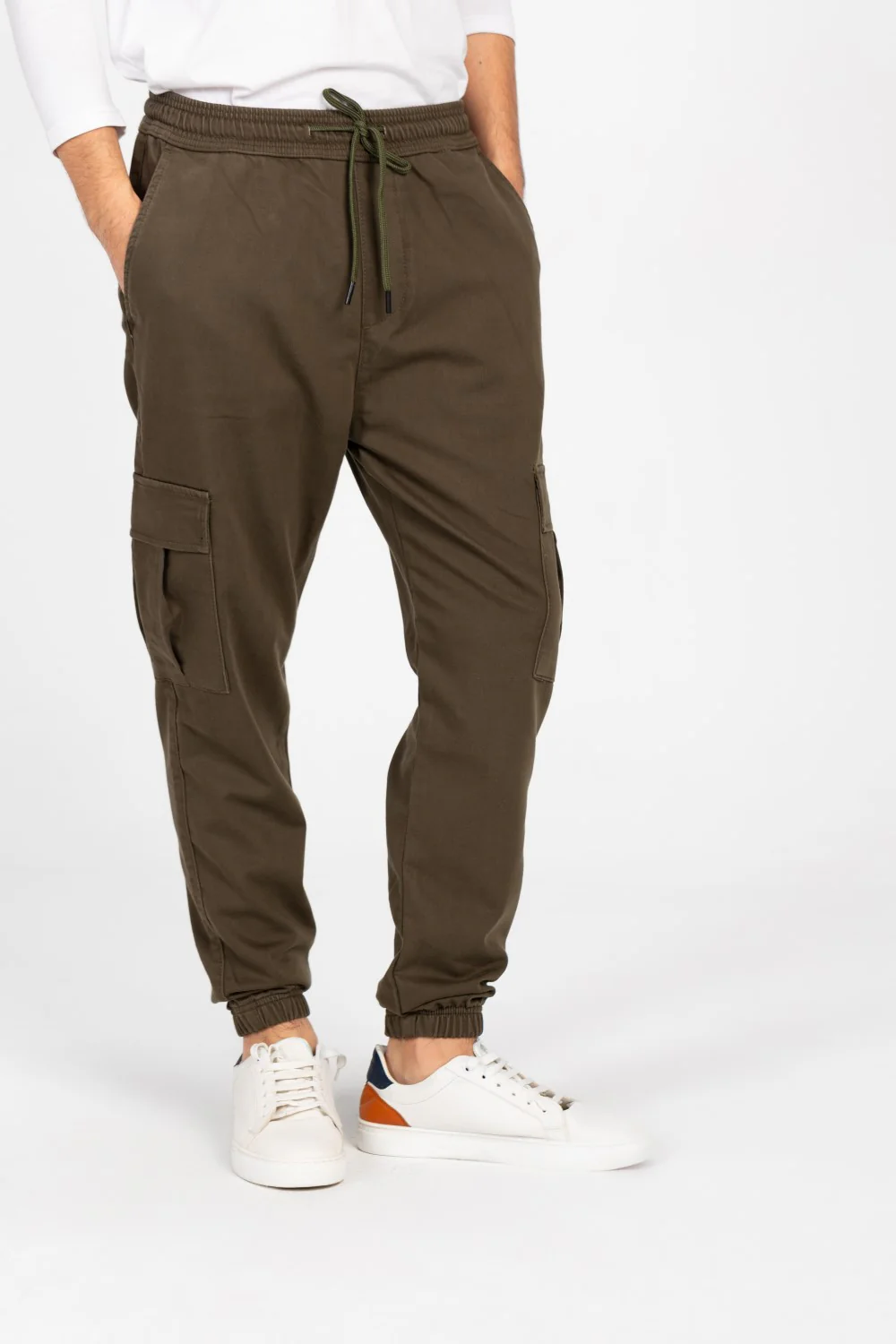 Men's Gabardine Sherwal Pants With Elastic Waistband And Side Pockets - Image 23