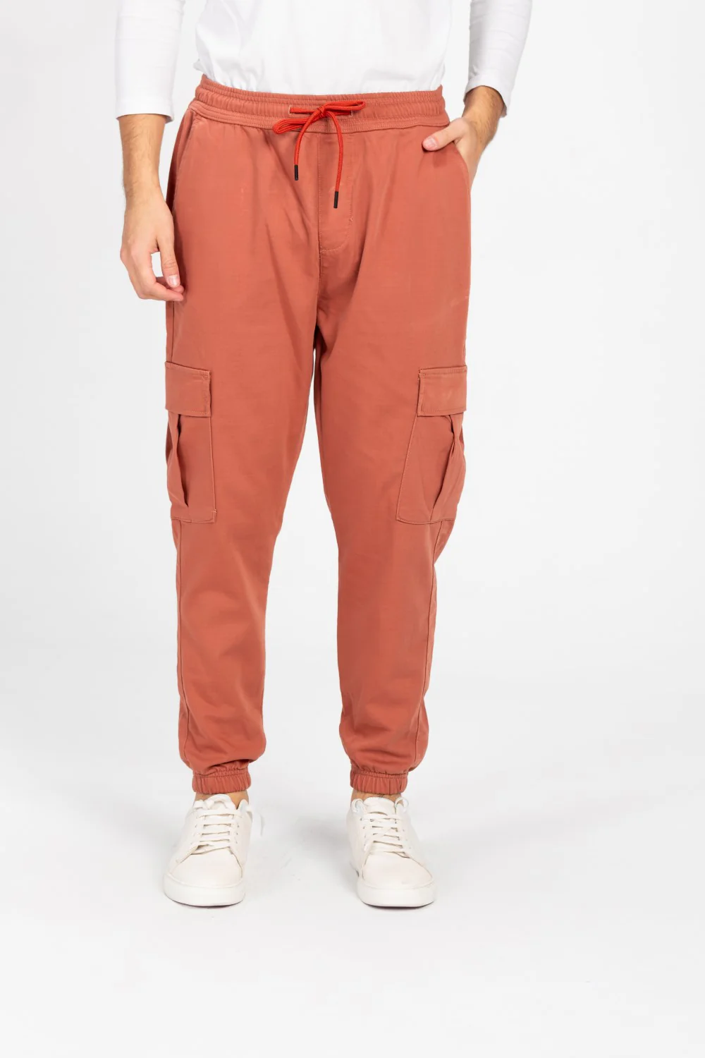 Men's Gabardine Sherwal Pants With Elastic Waistband And Side Pockets - Image 25