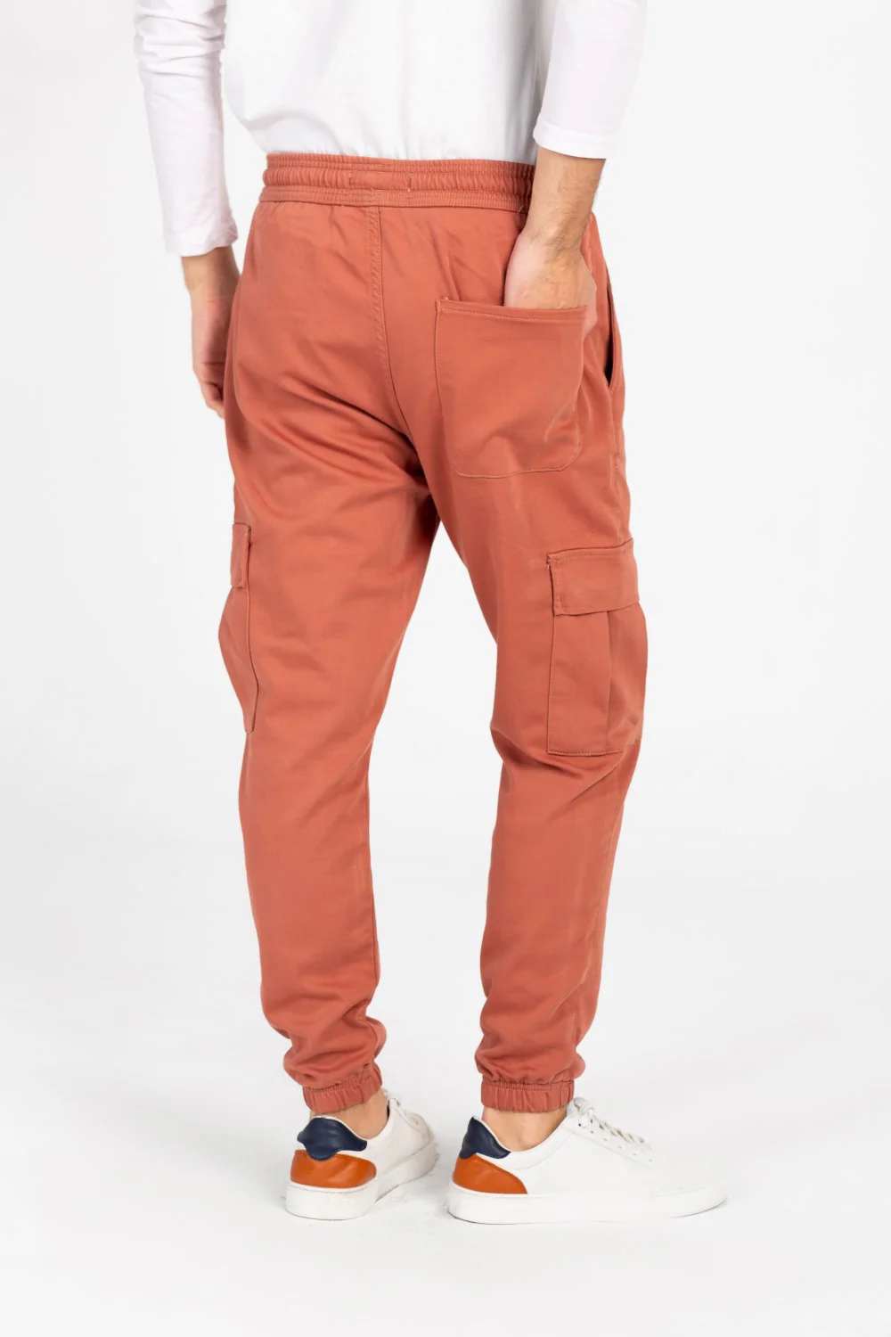 Men's Gabardine Sherwal Pants With Elastic Waistband And Side Pockets - Image 26