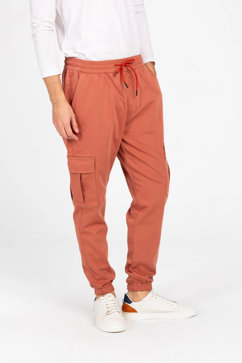 Men's Gabardine Sherwal Pants With Elastic Waistband And Side Pockets - Image 27