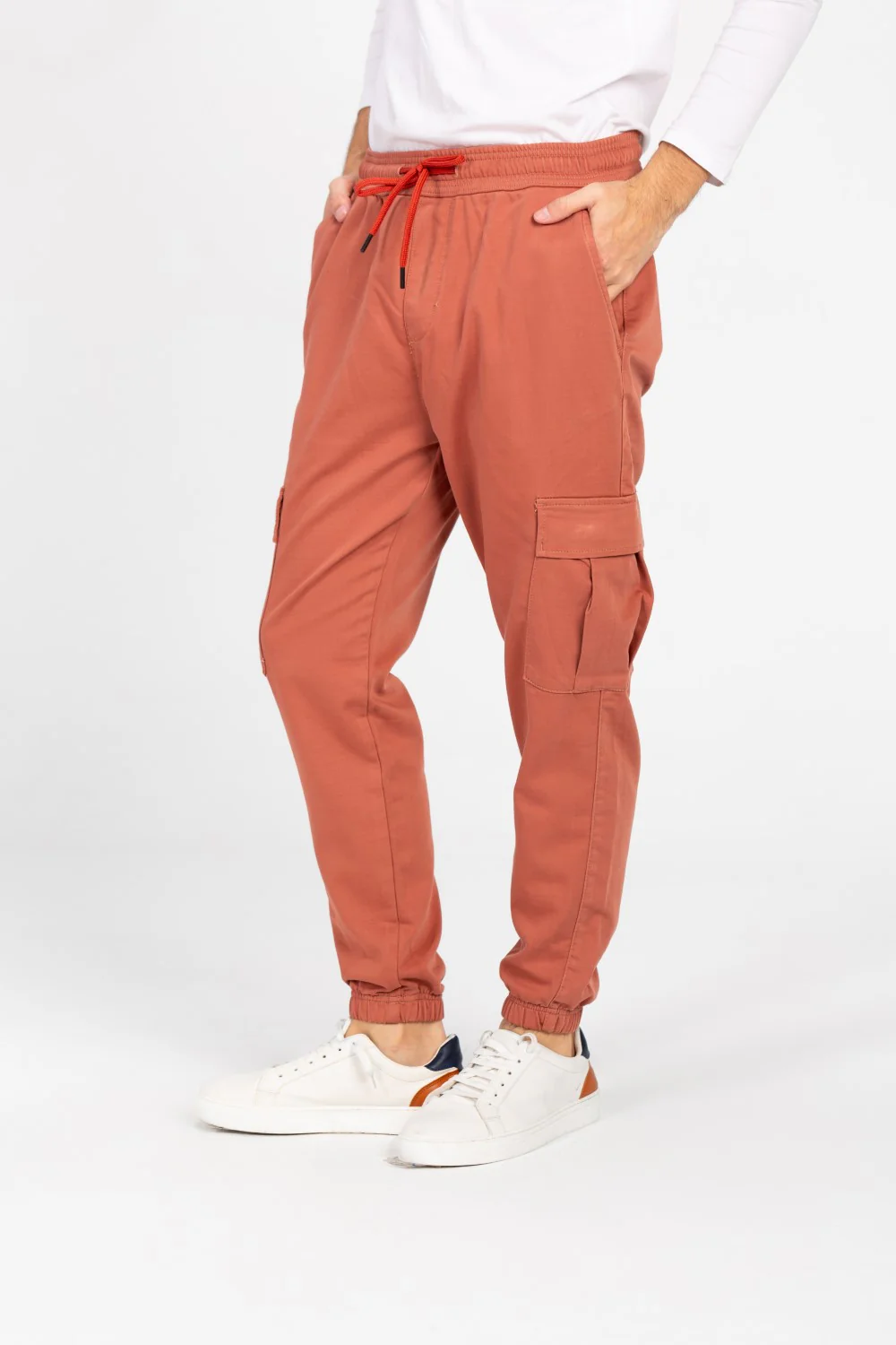 Men's Gabardine Sherwal Pants With Elastic Waistband And Side Pockets - Image 28