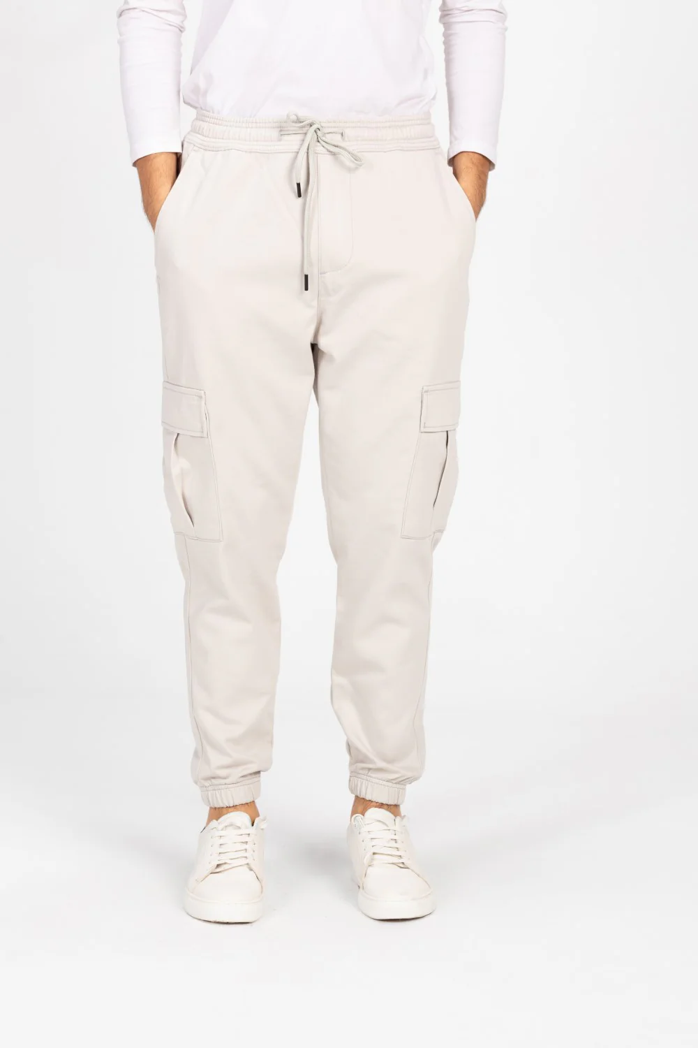 Men's Gabardine Sherwal Pants With Elastic Waistband And Side Pockets - Image 29