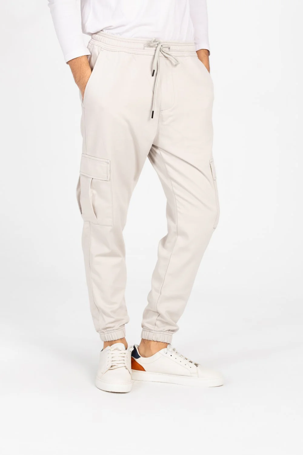 Men's Gabardine Sherwal Pants With Elastic Waistband And Side Pockets - Image 31