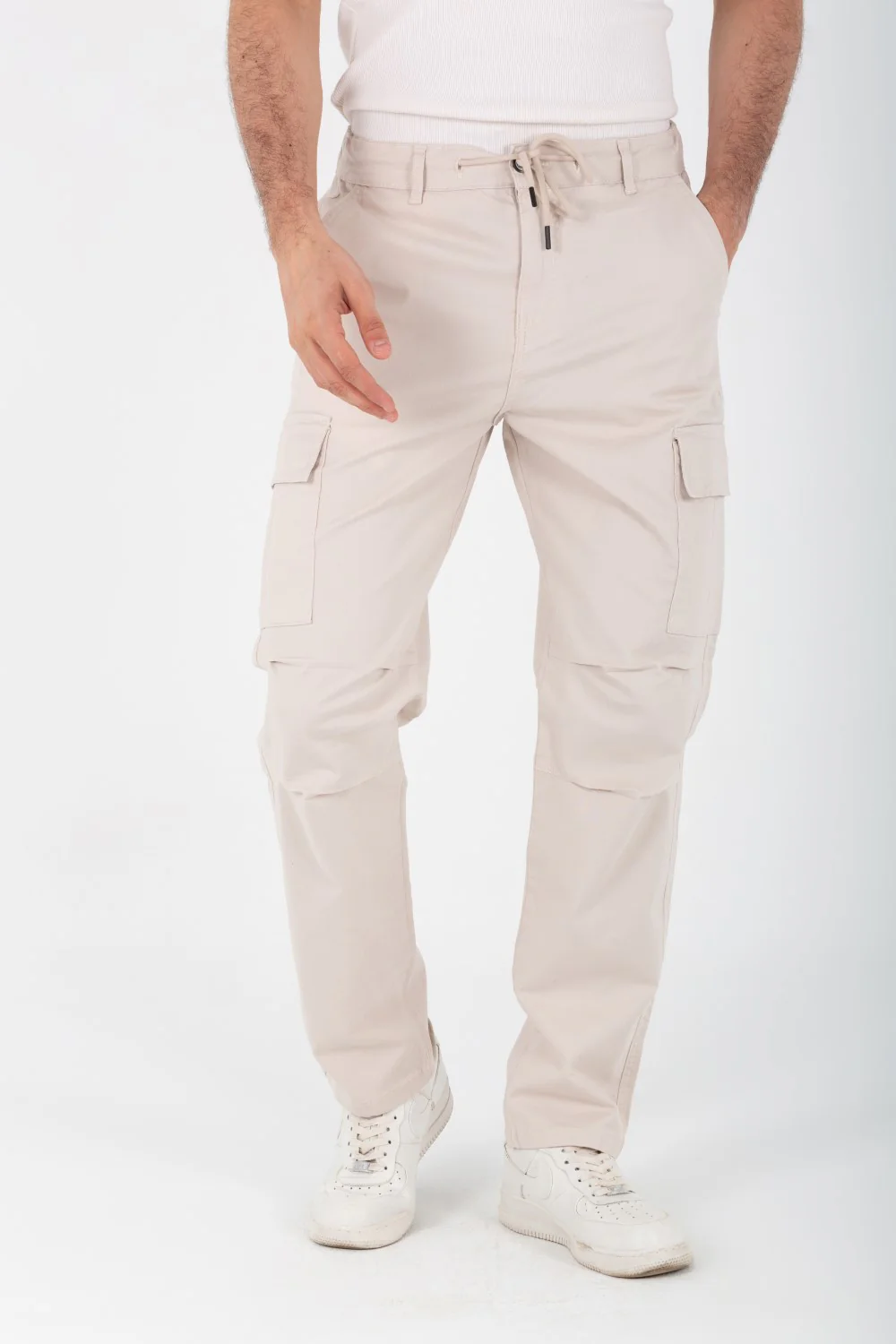 Men's Gabardine Sherwal Pants With Side Pockets And An Elastic Band In The Middle - Image 10