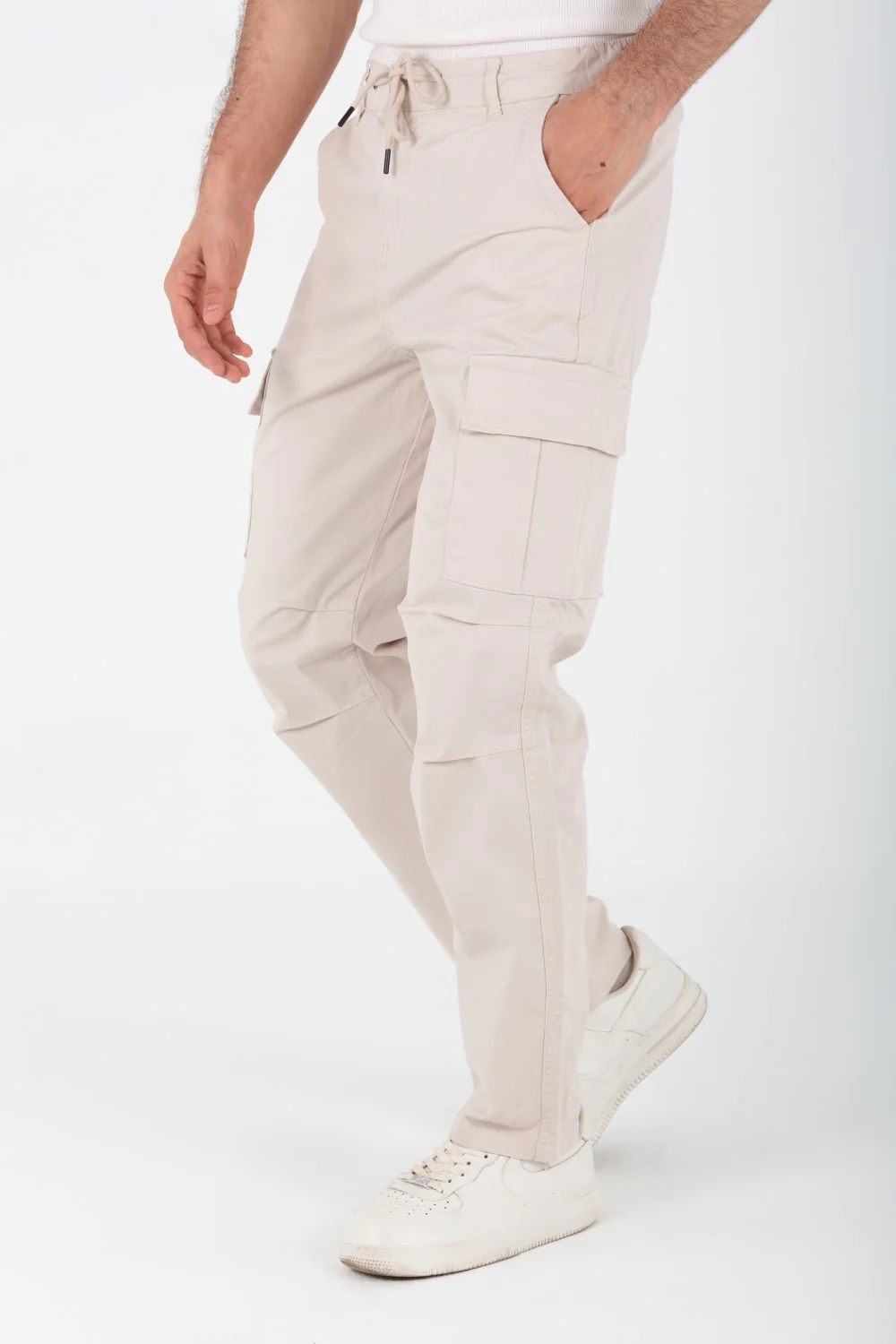 Men's Gabardine Sherwal Pants With Side Pockets And An Elastic Band In The Middle - Image 11