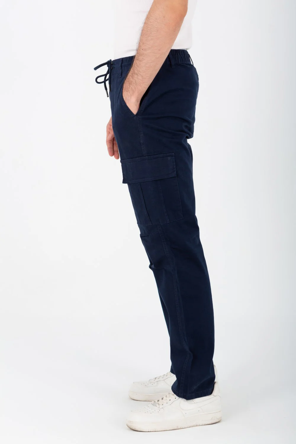 Men's Gabardine Sherwal Pants With Side Pockets And An Elastic Band In The Middle - Image 14