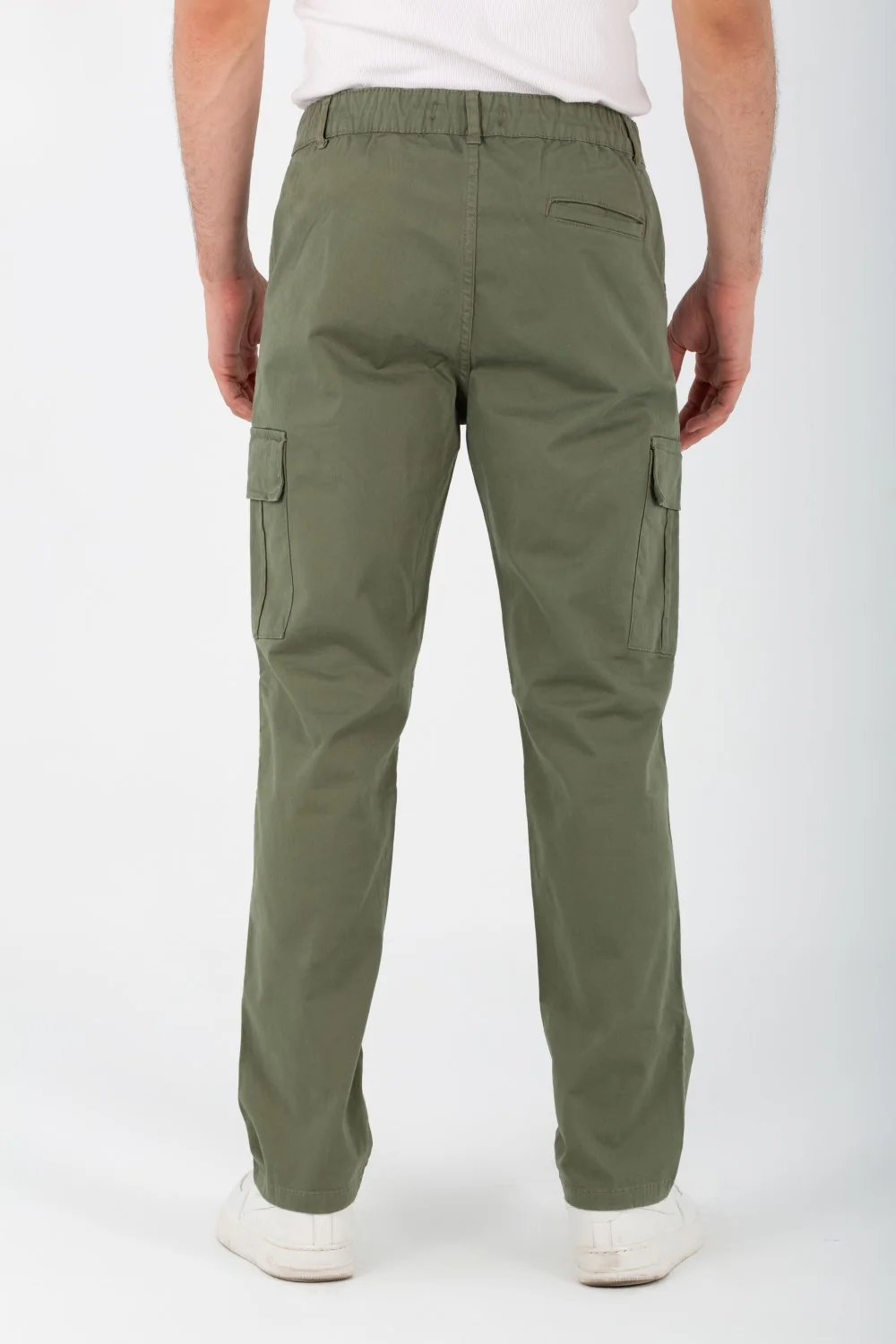 Men's Gabardine Sherwal Pants With Side Pockets And An Elastic Band In The Middle - Image 16
