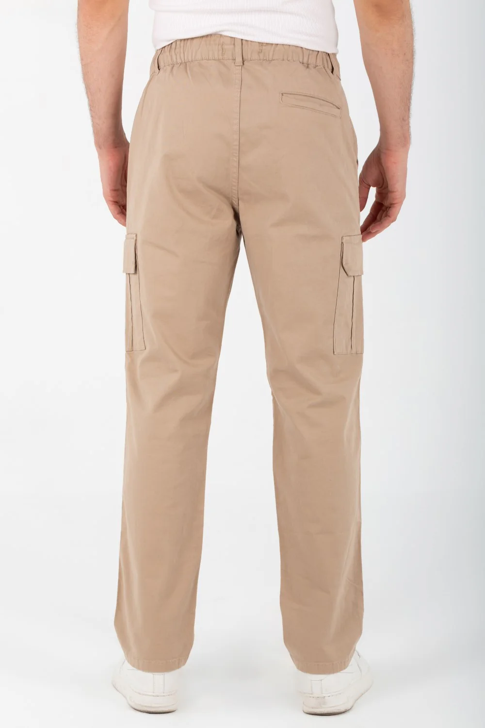 Men's Gabardine Sherwal Pants With Side Pockets And An Elastic Band In The Middle - Image 2