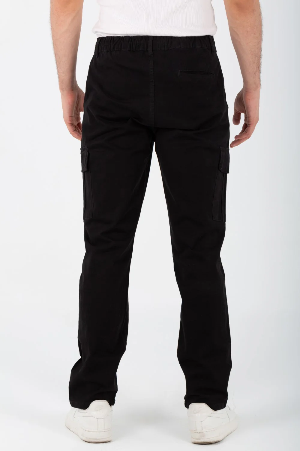 Men's Gabardine Sherwal Pants With Side Pockets And An Elastic Band In The Middle - Image 5