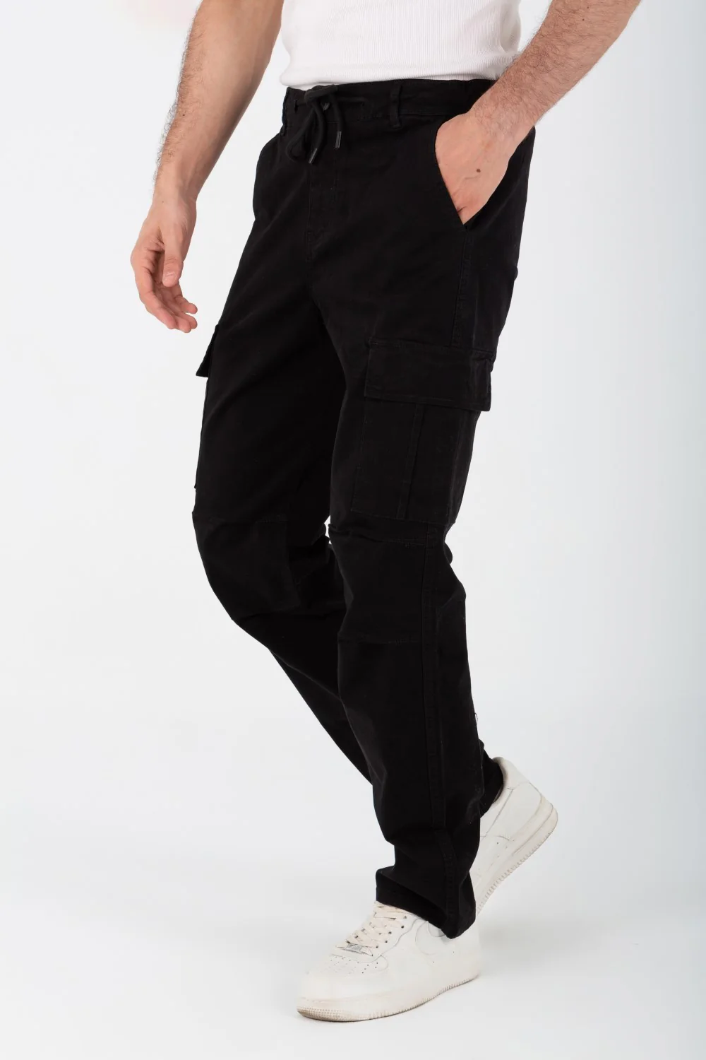 Men's Gabardine Sherwal Pants With Side Pockets And An Elastic Band In The Middle - Image 6