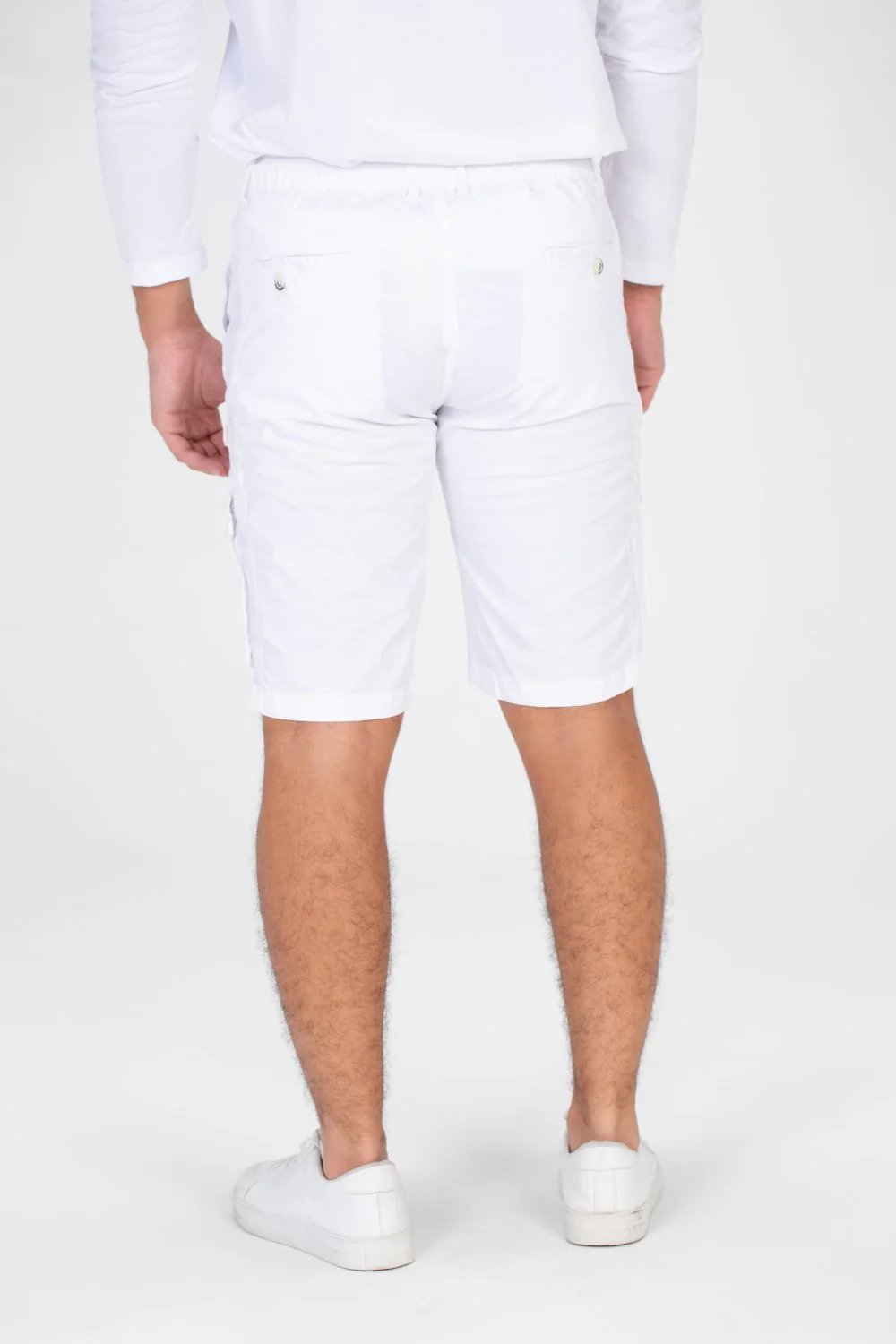 Men's Gabardine Short With Elastic Waistband Side Pockets And A Trendy Cut - Image 11