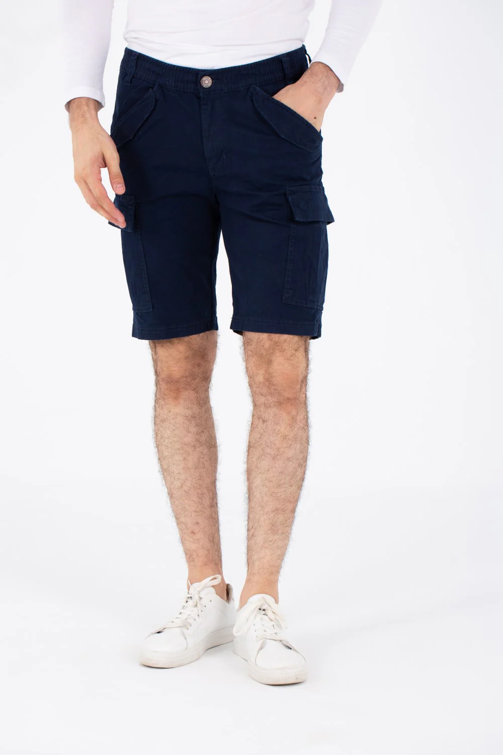 Mens Gabardine Shorts With Side And Front Pockets Unique And Modern - Image 10