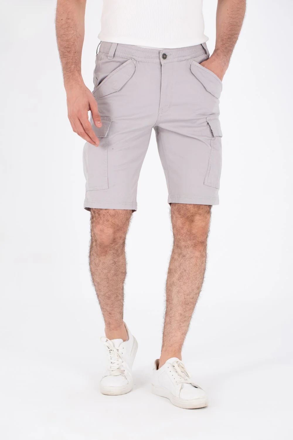 Mens Gabardine Shorts With Side And Front Pockets Unique And Modern - Image 13