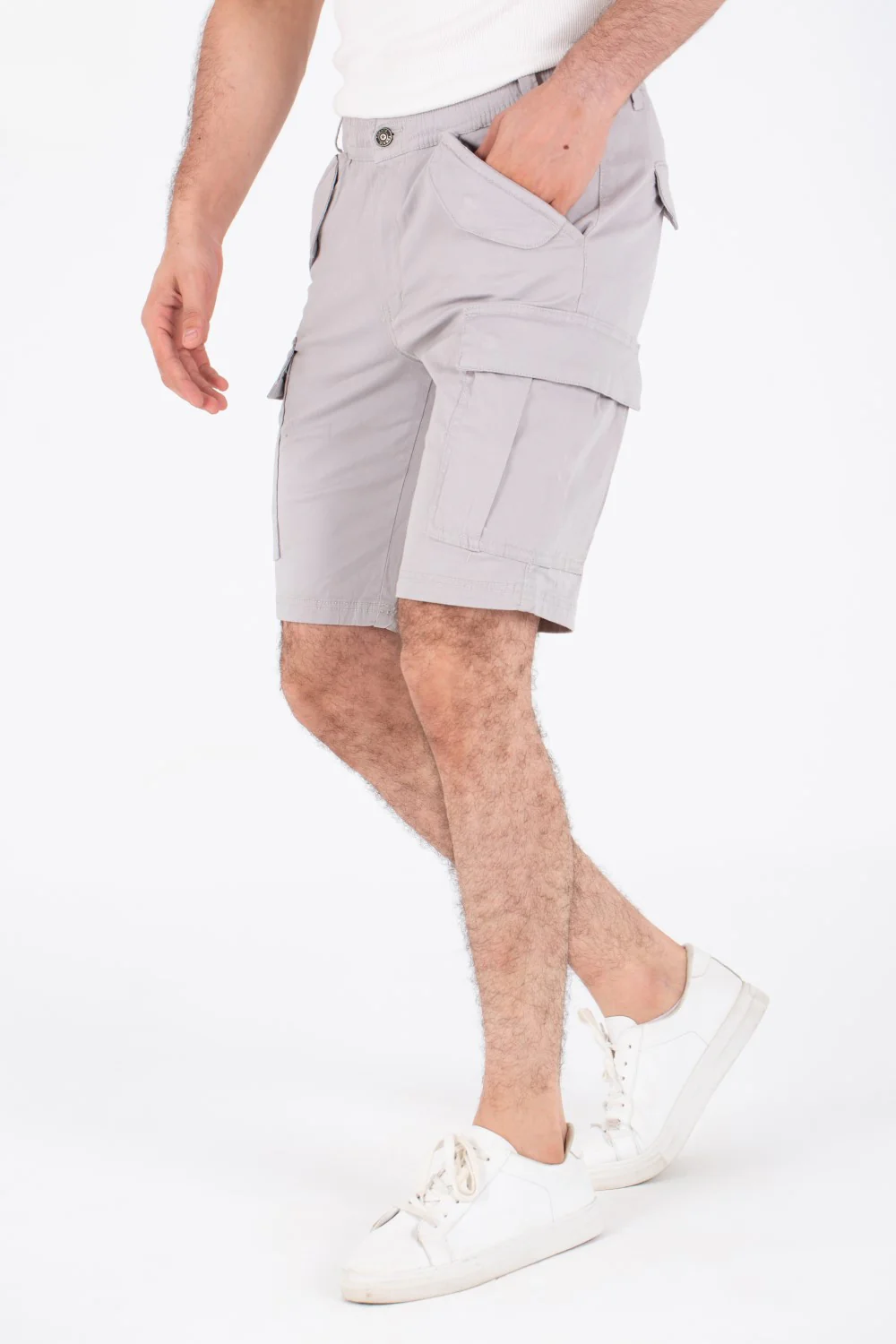 Mens Gabardine Shorts With Side And Front Pockets Unique And Modern - Image 15