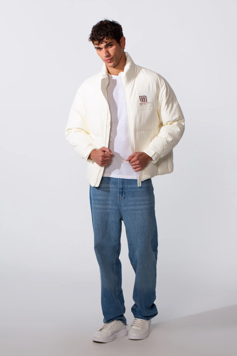 Men's Glossy Puffer Full Zip Lightweight Jacket - Image 12