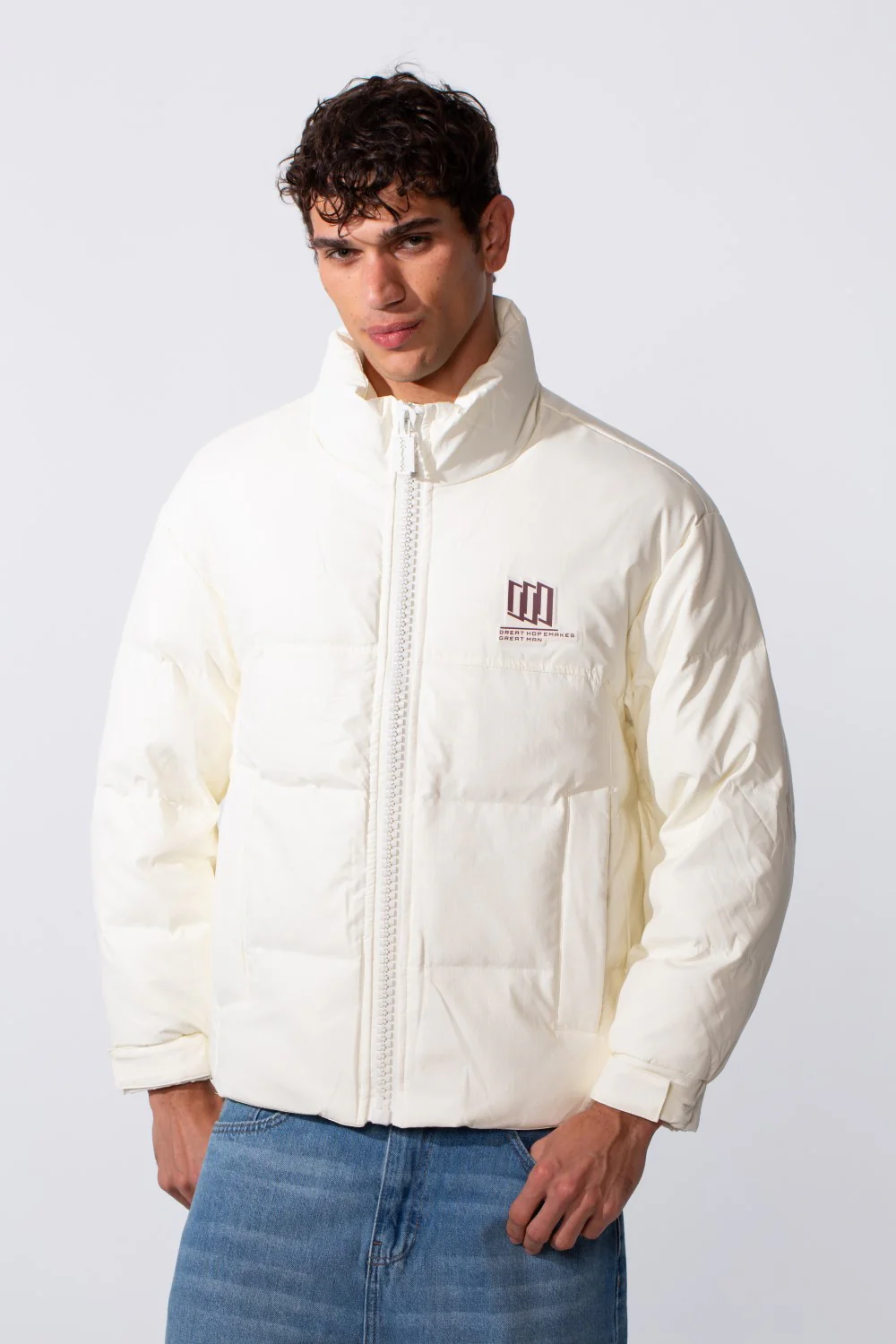 Men's Glossy Puffer Full Zip Lightweight Jacket - Image 9